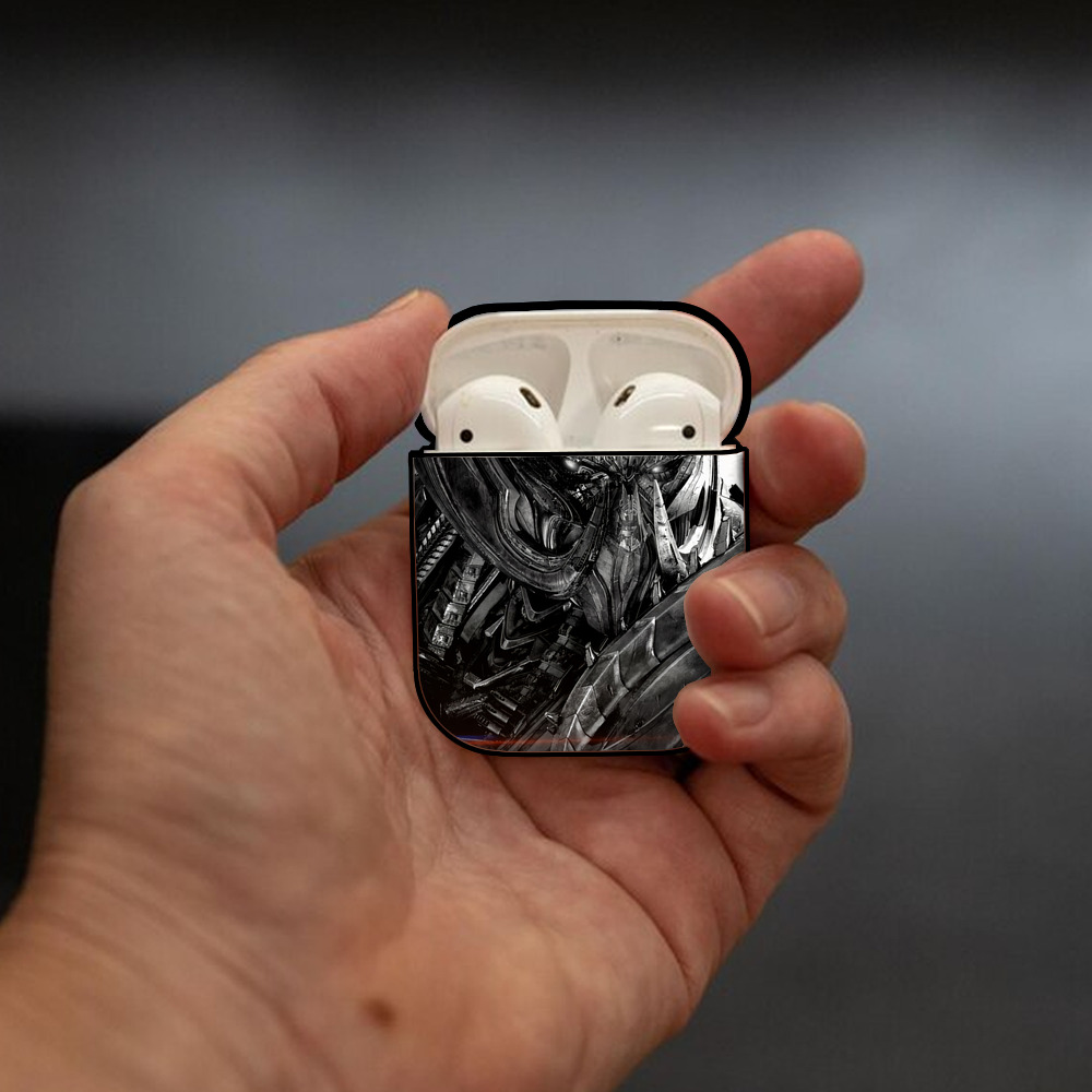 Transformers トランスフォーマー AirPods 第2世代保護ケース ハードシェル ブラック 耐衝撃・防指紋・カラビナ付き