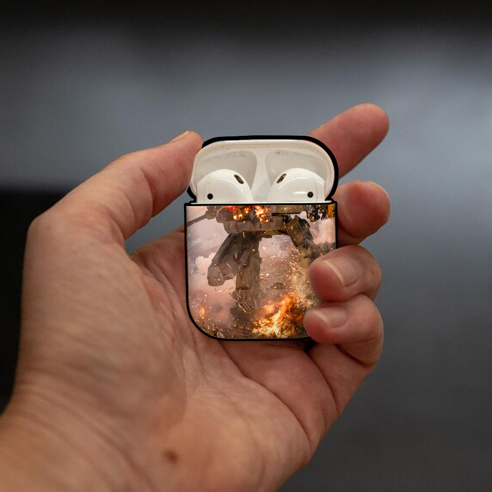 Transformers トランスフォーマー AirPods 第2世代保護ケース ハードシェル ブラック 耐衝撃・防指紋・カラビナ付き