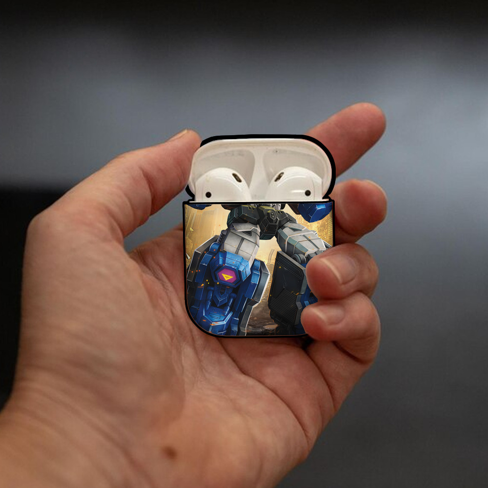Transformers トランスフォーマー AirPods 第2世代保護ケース ハードシェル ブラック 耐衝撃・防指紋・カラビナ付き