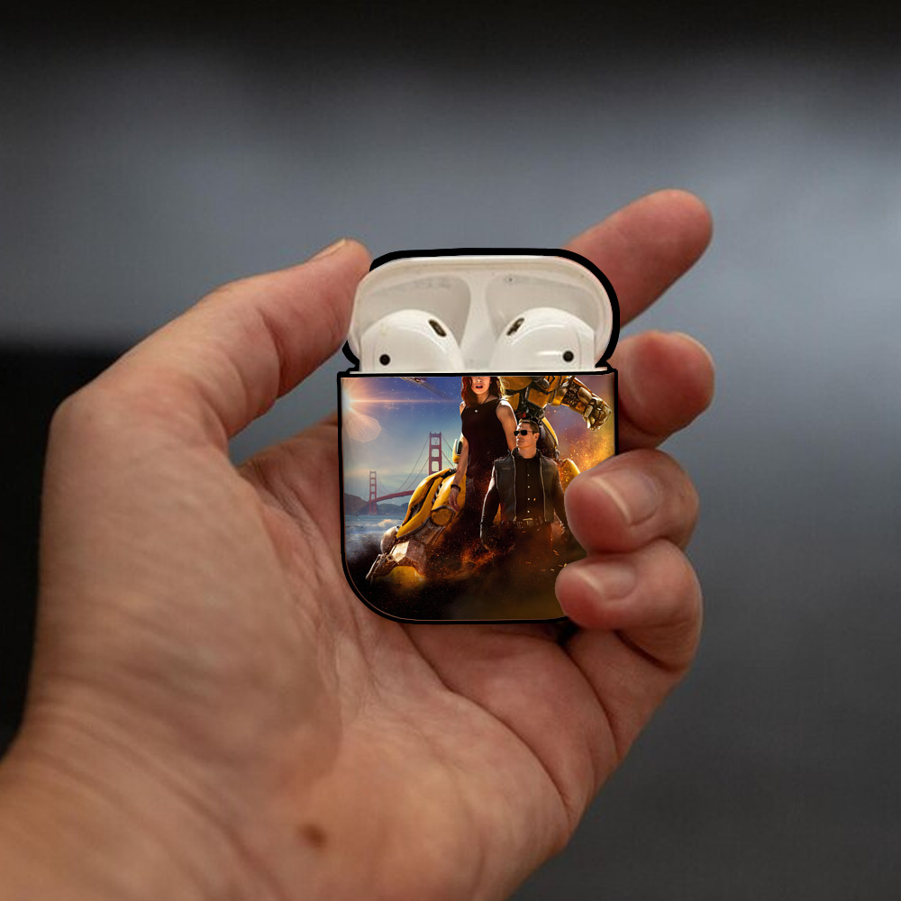 Transformers トランスフォーマー AirPods 第2世代保護ケース ハードシェル ブラック 耐衝撃・防指紋・カラビナ付き