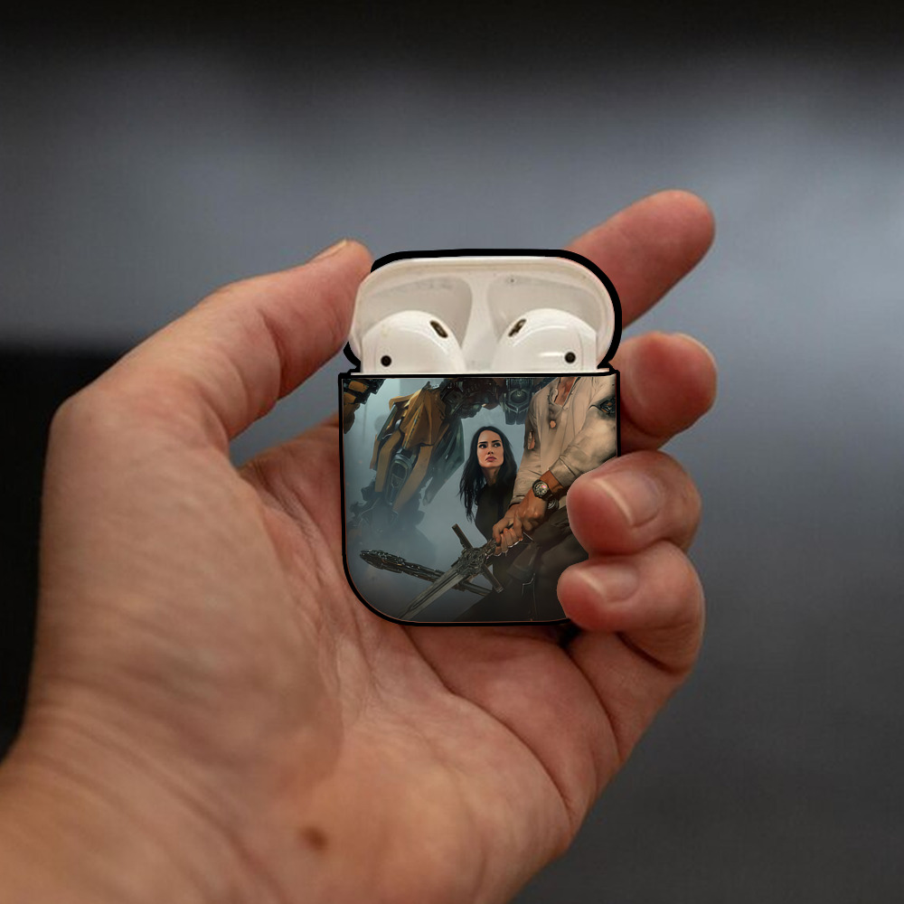 Transformers トランスフォーマー AirPods 第2世代保護ケース ハードシェル ブラック 耐衝撃・防指紋・カラビナ付き