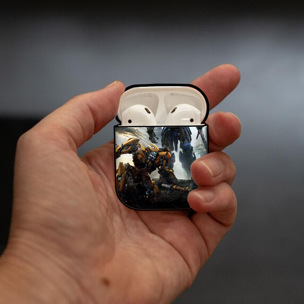 Transformers トランスフォーマー AirPods 第2世代保護ケース ハードシェル ブラック 耐衝撃・防指紋・カラビナ付き