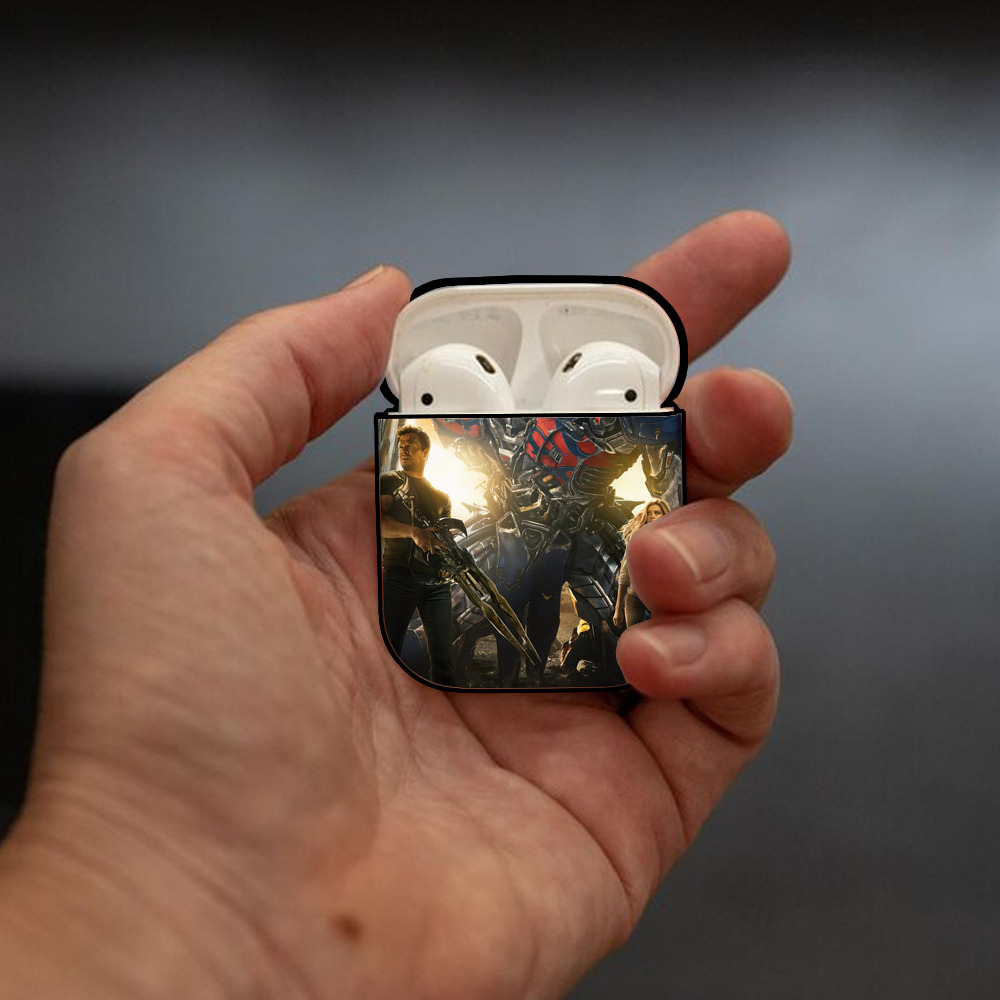 Transformers トランスフォーマー AirPods 第2世代保護ケース ハードシェル ブラック 耐衝撃・防指紋・カラビナ付き