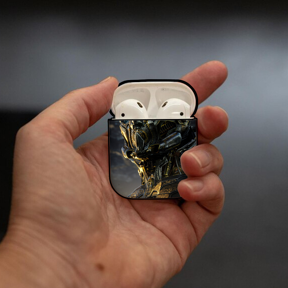 Transformers トランスフォーマー AirPods 第2世代保護ケース ハードシェル ブラック 耐衝撃・防指紋・カラビナ付き