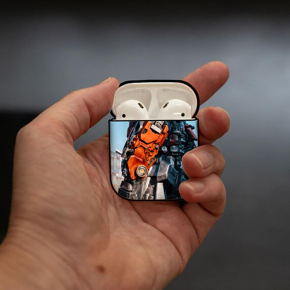 Transformers トランスフォーマー AirPods 第2世代保護ケース ハードシェル ブラック 耐衝撃・防指紋・カラビナ付き
