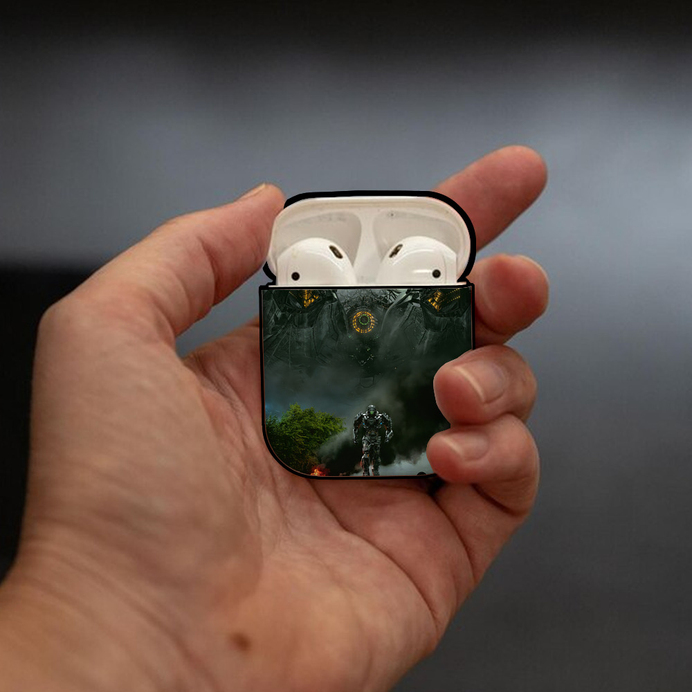 Transformers トランスフォーマー AirPods 第2世代保護ケース ハードシェル ブラック 耐衝撃・防指紋・カラビナ付き