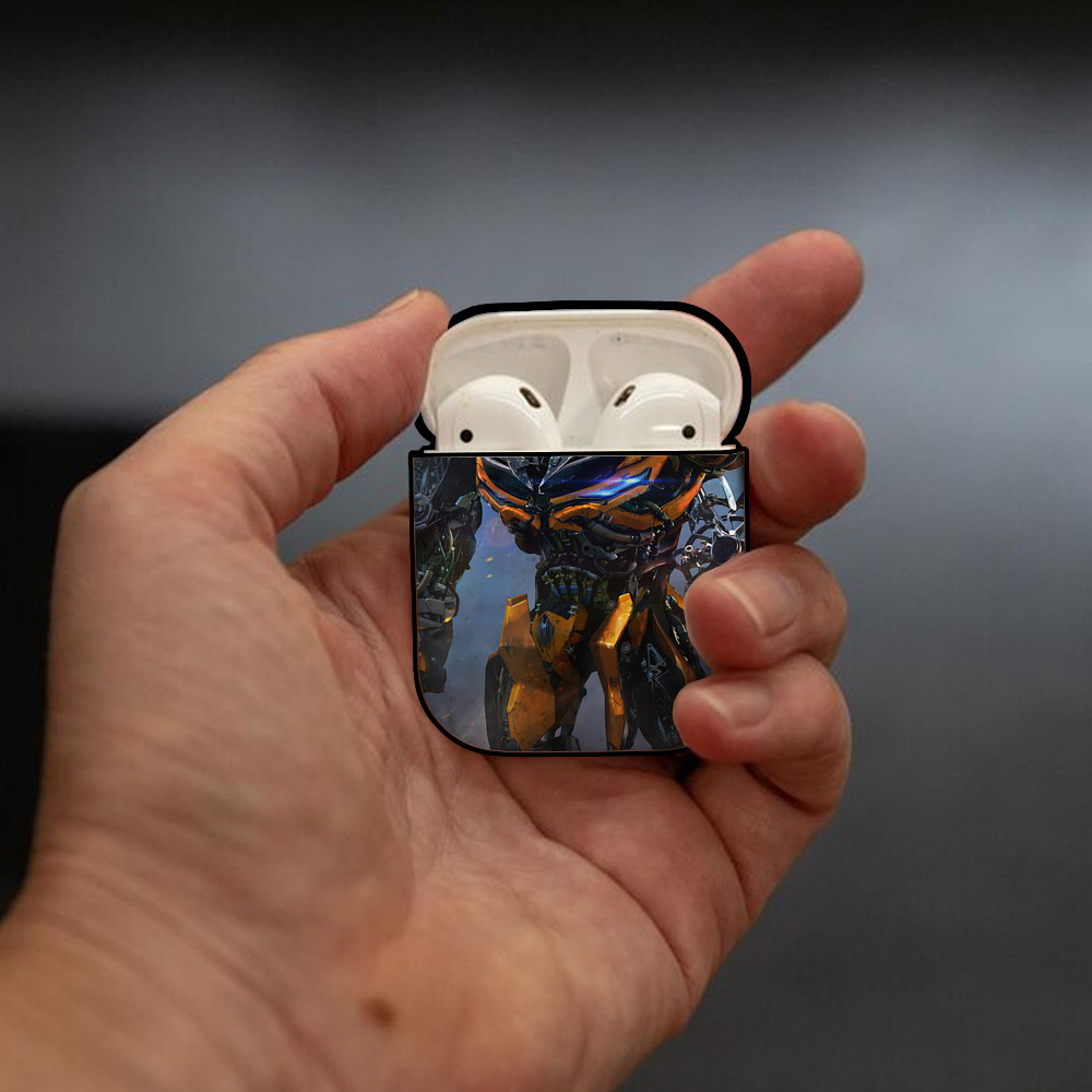 Transformers トランスフォーマー AirPods 第2世代保護ケース ハードシェル ブラック 耐衝撃・防指紋・カラビナ付き