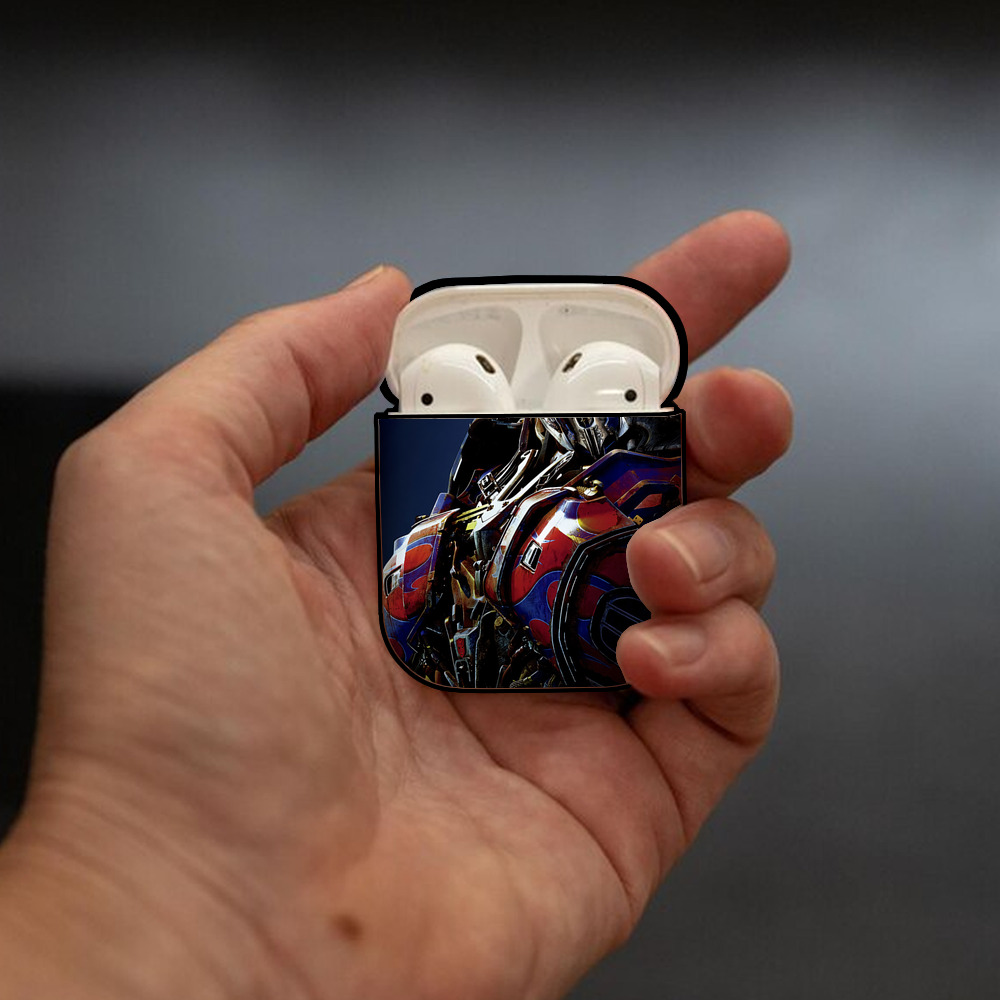 Transformers トランスフォーマー AirPods 第2世代保護ケース ハードシェル ブラック 耐衝撃・防指紋・カラビナ付き