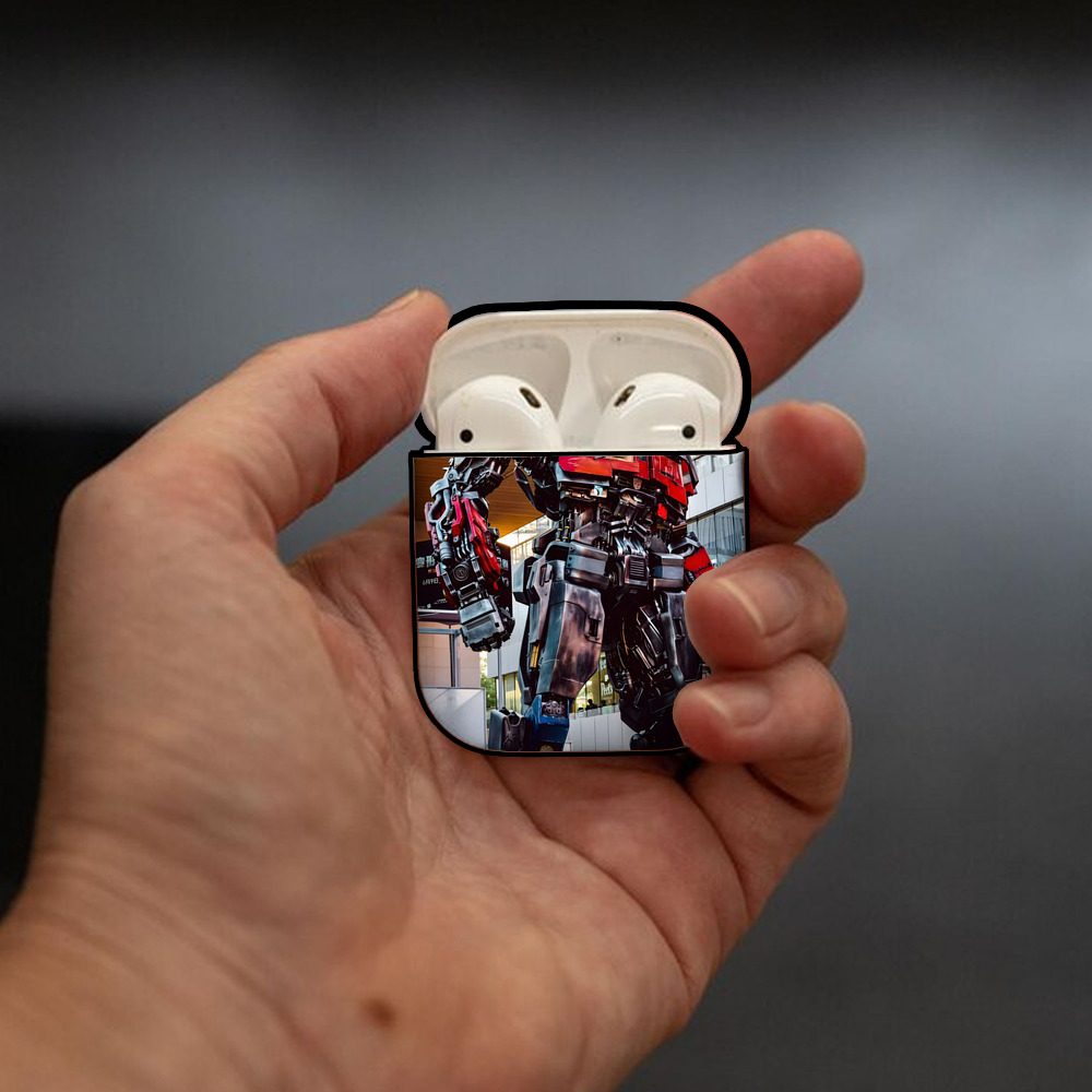 Transformers トランスフォーマー AirPods 第2世代保護ケース ハードシェル ブラック 耐衝撃・防指紋・カラビナ付き