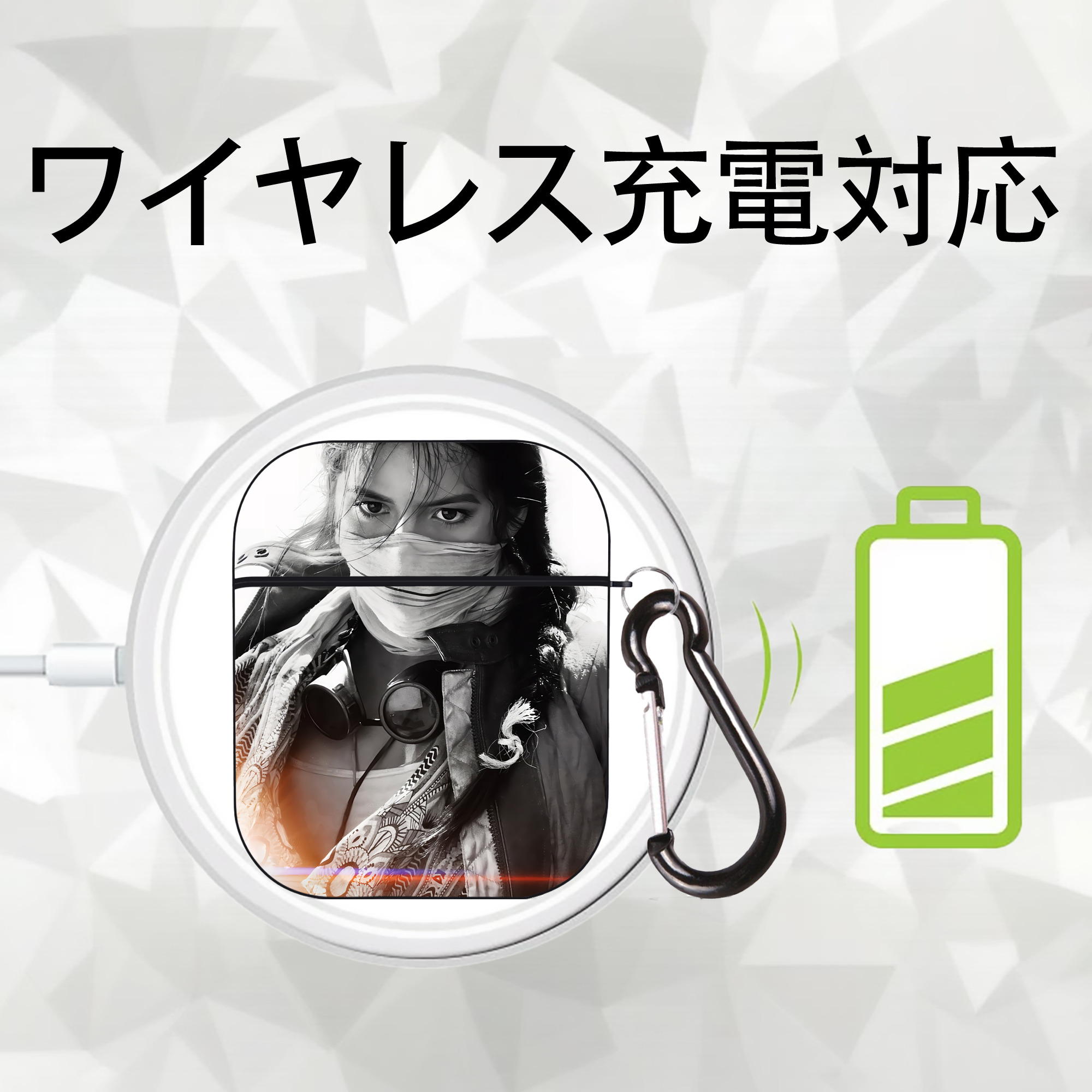 Transformers トランスフォーマー AirPods 第2世代保護ケース ハードシェル ブラック 耐衝撃・防指紋・カラビナ付き