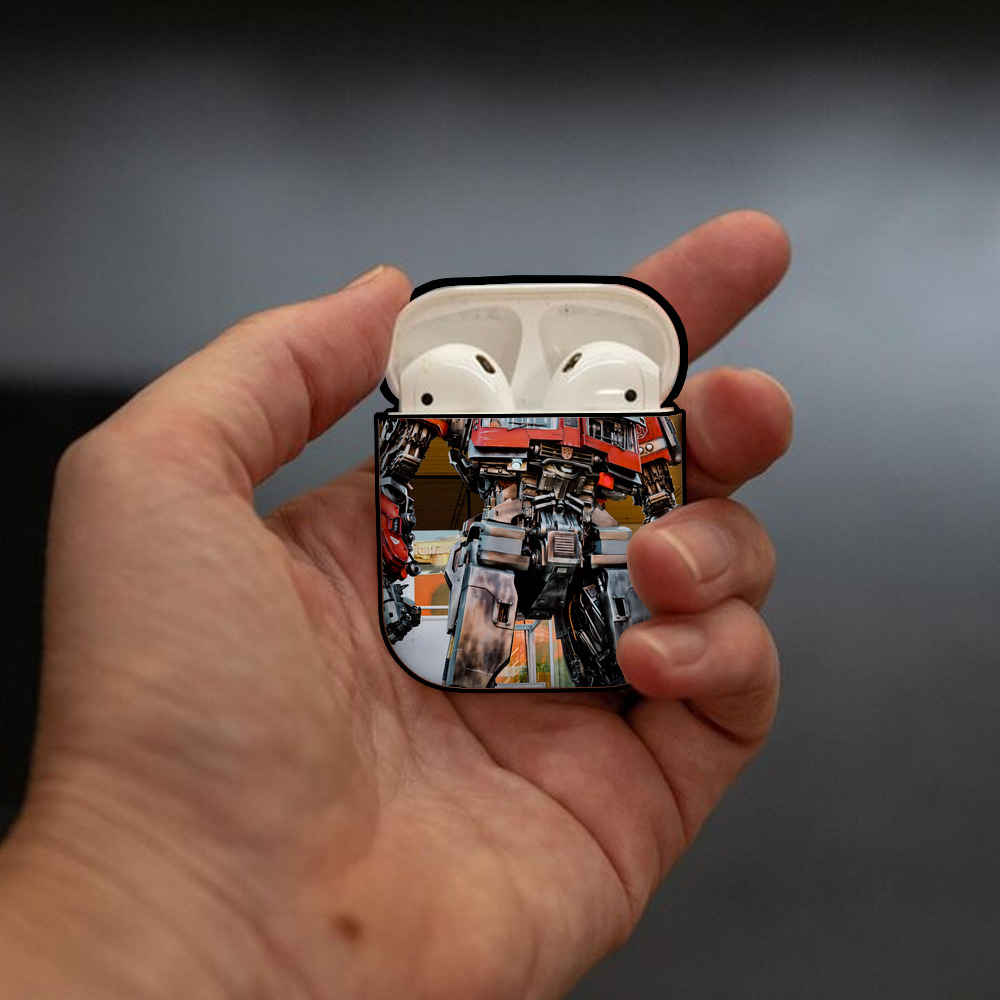 Transformers トランスフォーマー AirPods 第2世代保護ケース ハードシェル ブラック 耐衝撃・防指紋・カラビナ付き