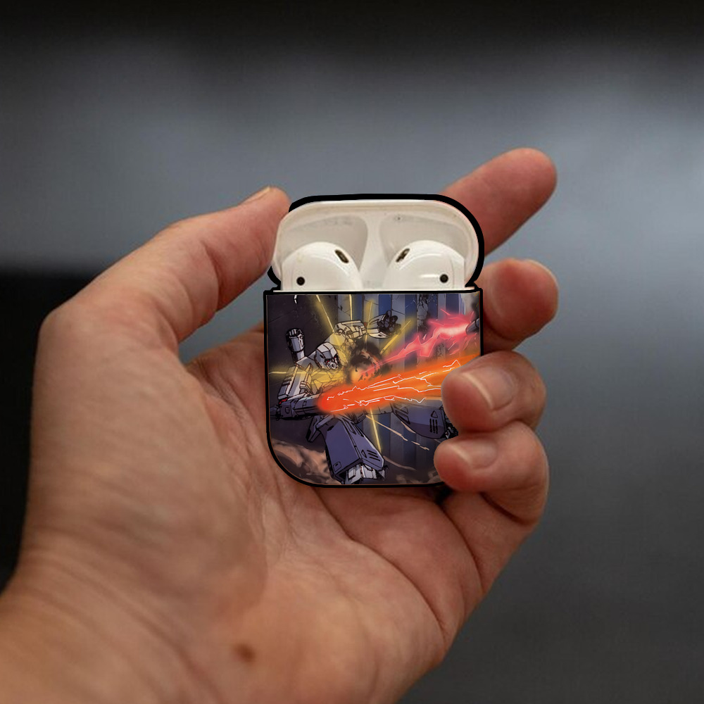 Transformers トランスフォーマー AirPods 第2世代保護ケース ハードシェル ブラック 耐衝撃・防指紋・カラビナ付き
