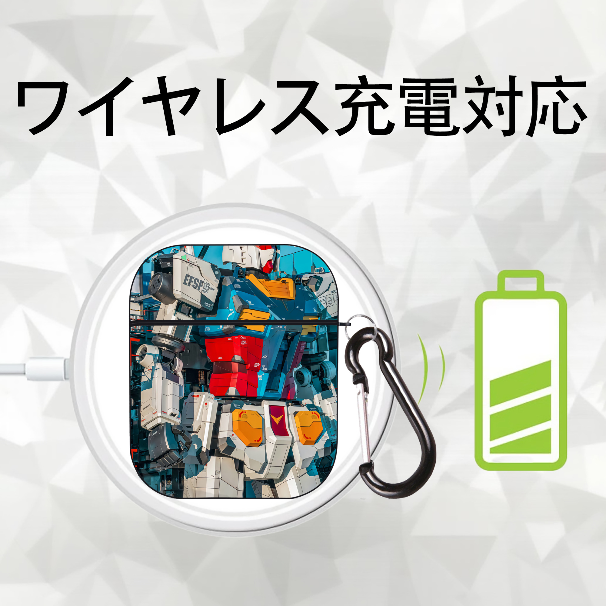 Transformers トランスフォーマー AirPods 第2世代保護ケース ハードシェル ブラック 耐衝撃・防指紋・カラビナ付き