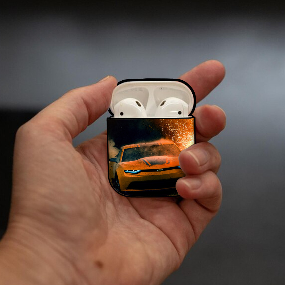 Transformers トランスフォーマー AirPods 第2世代保護ケース ハードシェル ブラック 耐衝撃・防指紋・カラビナ付き