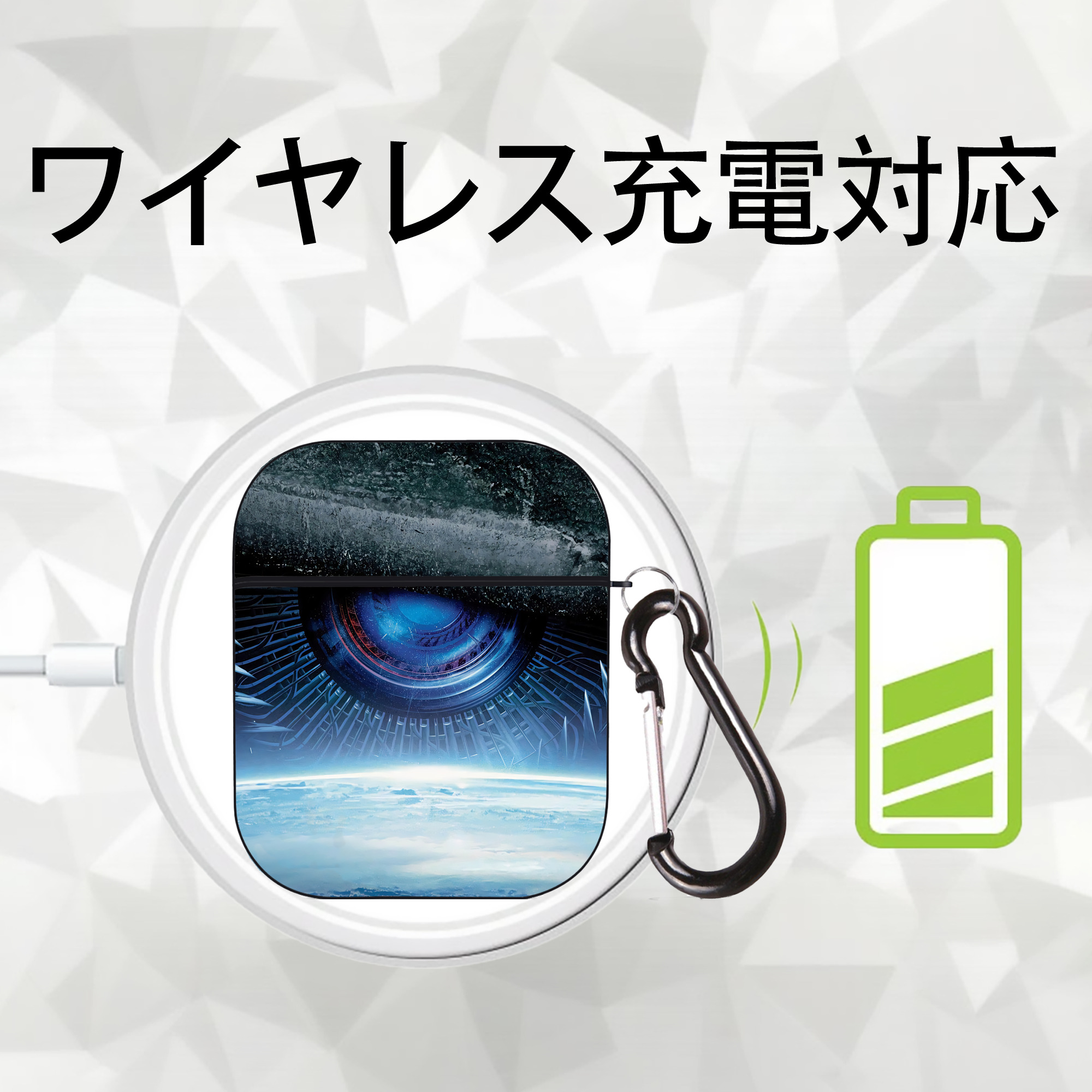 Transformers トランスフォーマー AirPods 第2世代保護ケース ハードシェル ブラック 耐衝撃・防指紋・カラビナ付き