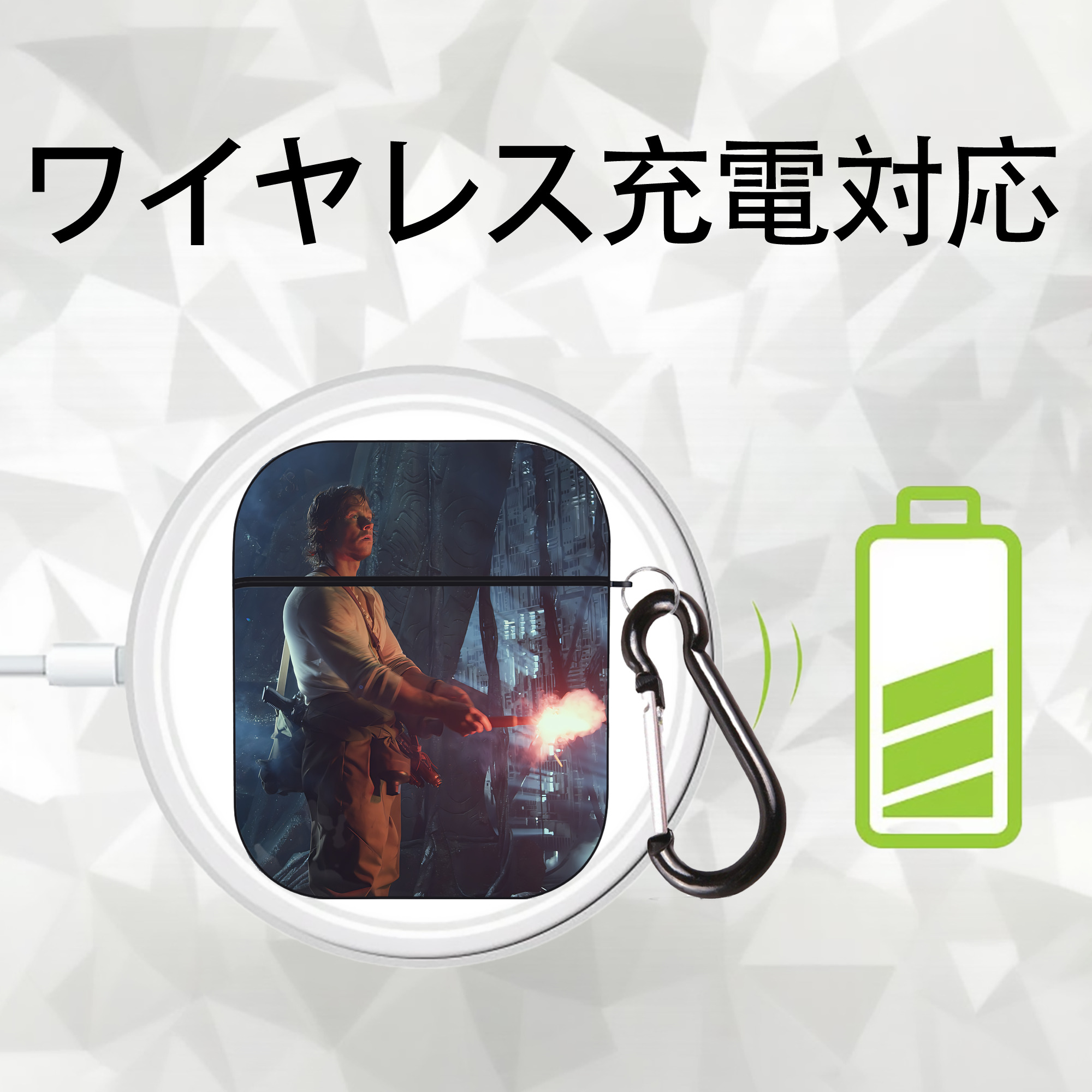 Transformers トランスフォーマー AirPods 第2世代保護ケース ハードシェル ブラック 耐衝撃・防指紋・カラビナ付き