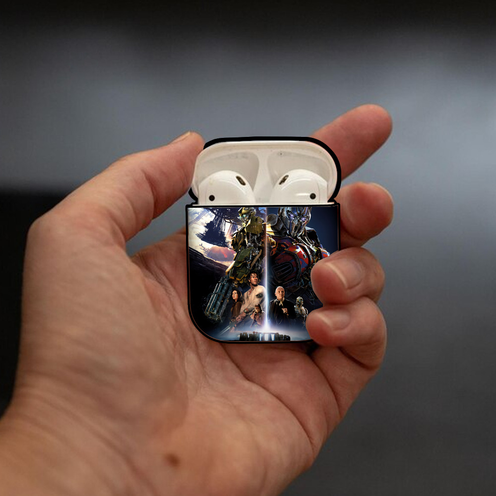 Transformers トランスフォーマー AirPods 第2世代保護ケース ハードシェル ブラック 耐衝撃・防指紋・カラビナ付き