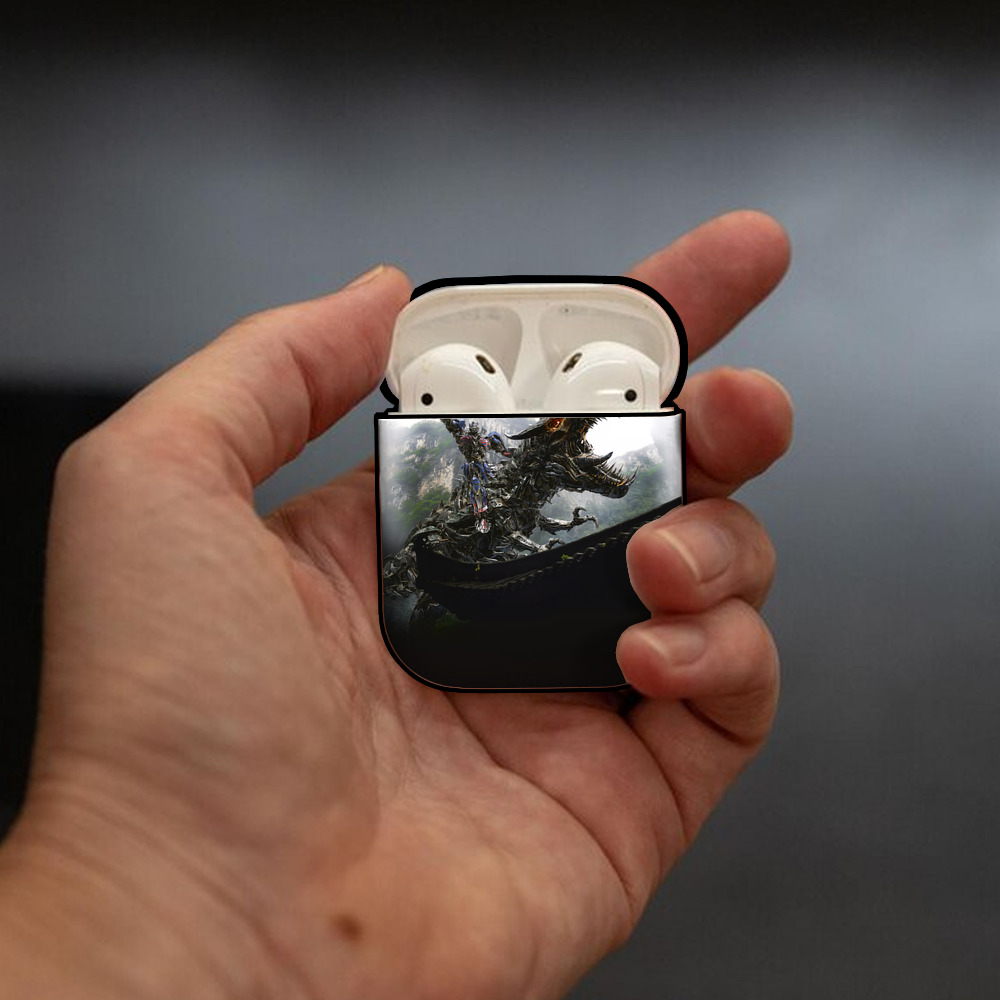 Transformers トランスフォーマー AirPods 第2世代保護ケース ハードシェル ブラック 耐衝撃・防指紋・カラビナ付き