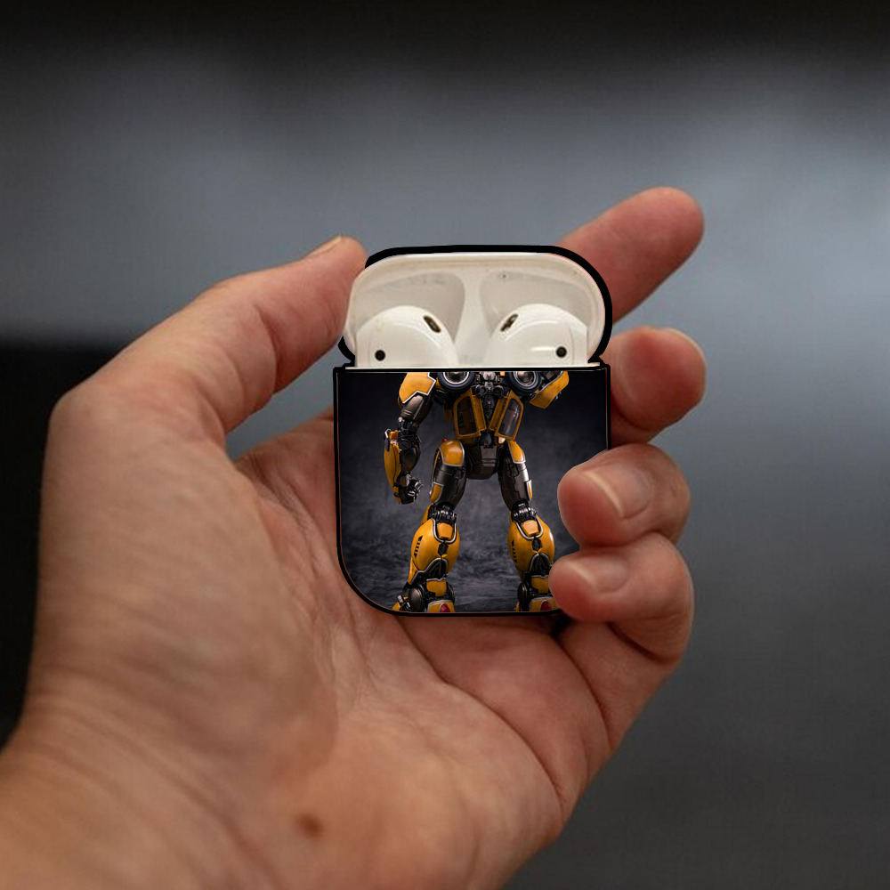 Transformers トランスフォーマー AirPods 第2世代保護ケース ハードシェル ブラック 耐衝撃・防指紋・カラビナ付き
