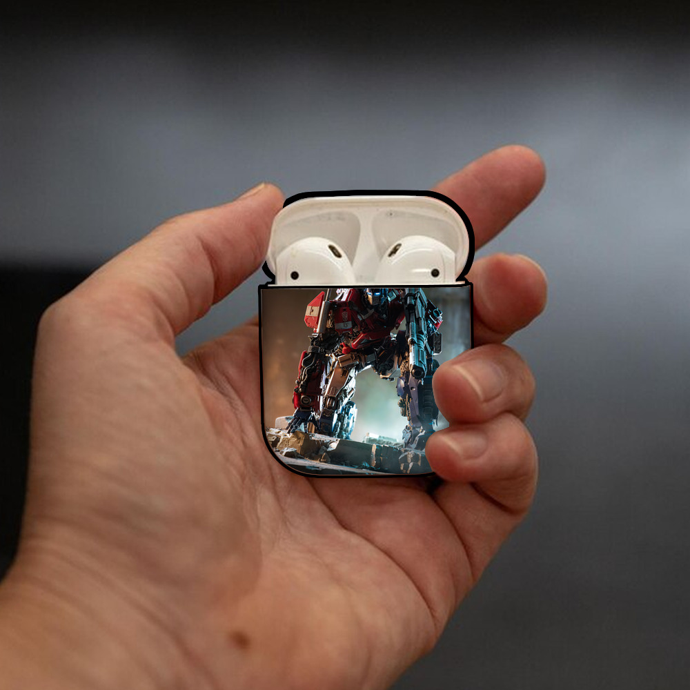 Transformers トランスフォーマー AirPods 第2世代保護ケース ハードシェル ブラック 耐衝撃・防指紋・カラビナ付き