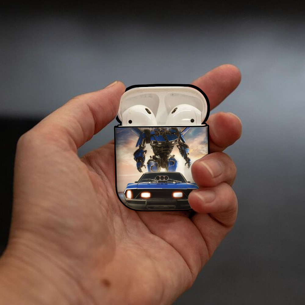 Transformers トランスフォーマー AirPods 第2世代保護ケース ハードシェル ブラック 耐衝撃・防指紋・カラビナ付き
