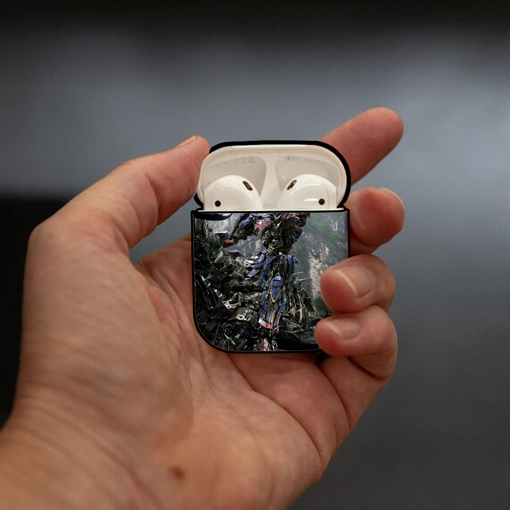Transformers トランスフォーマー AirPods 第2世代保護ケース ハードシェル ブラック 耐衝撃・防指紋・カラビナ付き