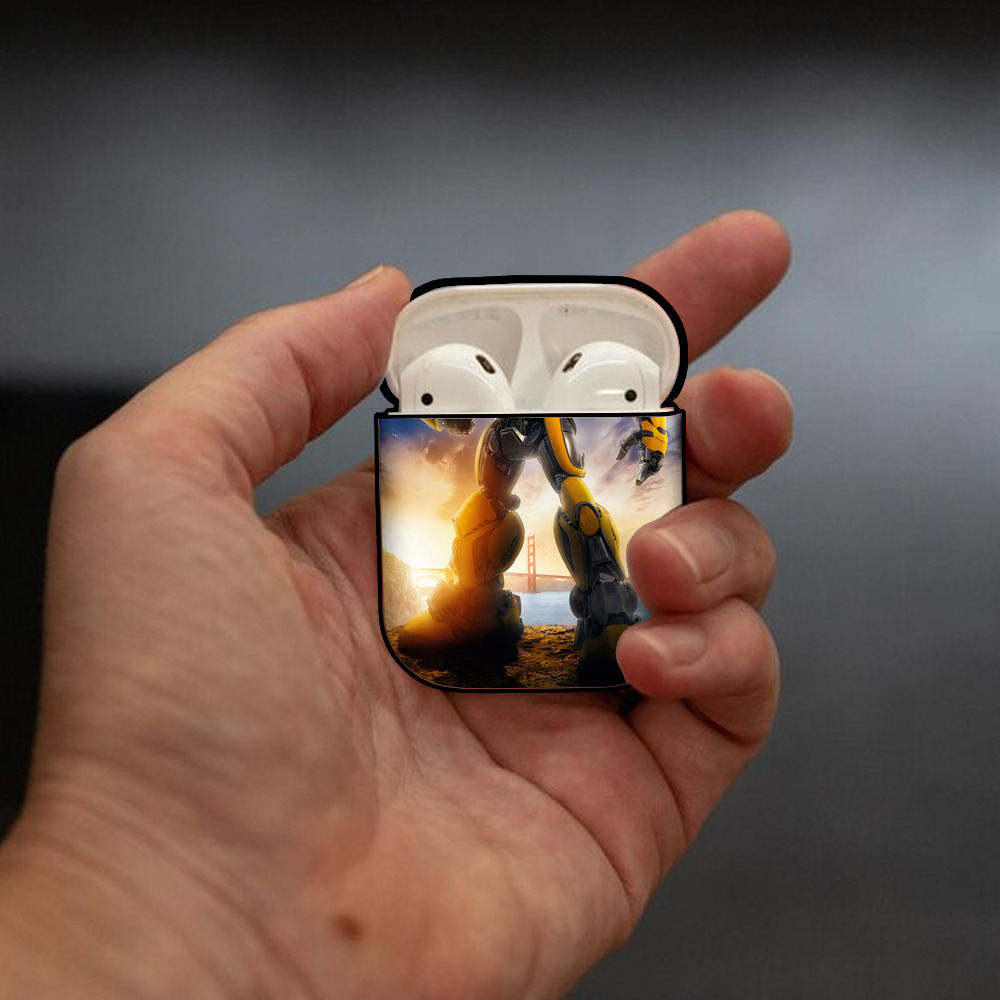 Transformers トランスフォーマー AirPods 第2世代保護ケース ハードシェル ブラック 耐衝撃・防指紋・カラビナ付き