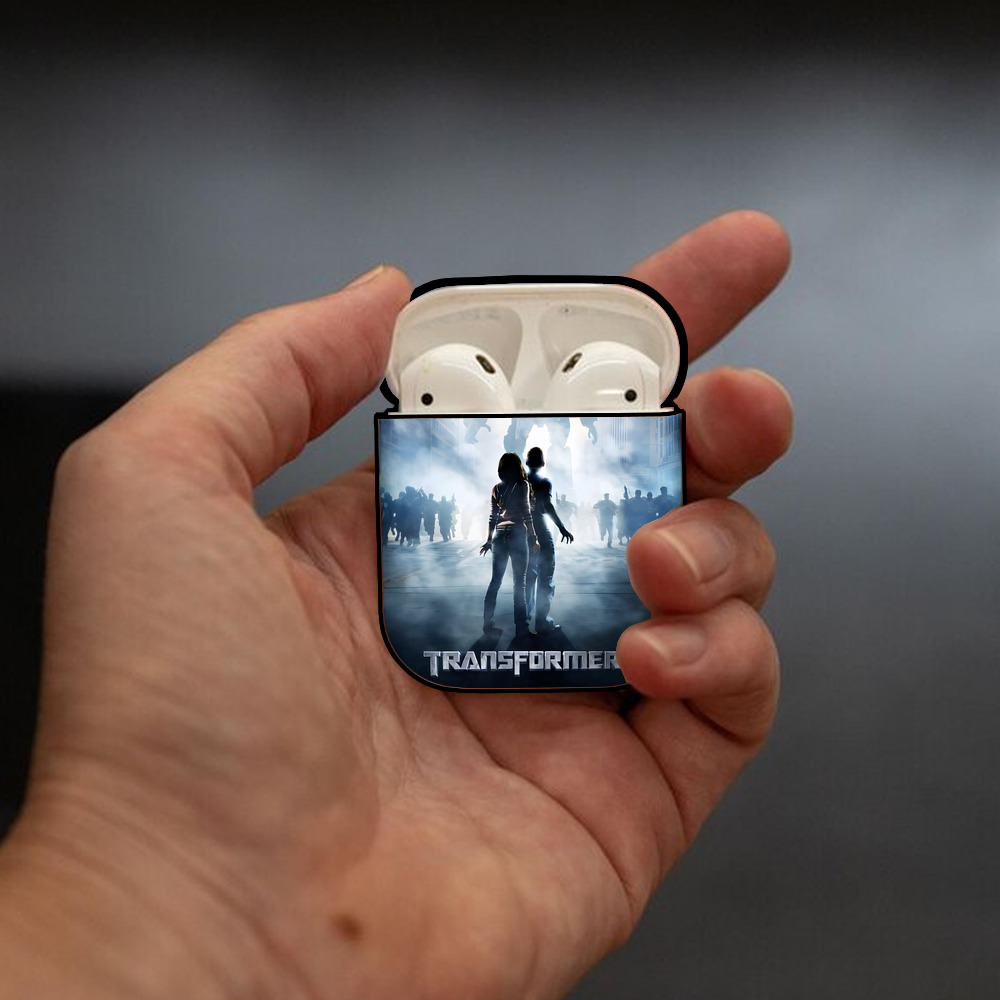 Transformers トランスフォーマー AirPods 第2世代保護ケース ハードシェル ブラック 耐衝撃・防指紋・カラビナ付き