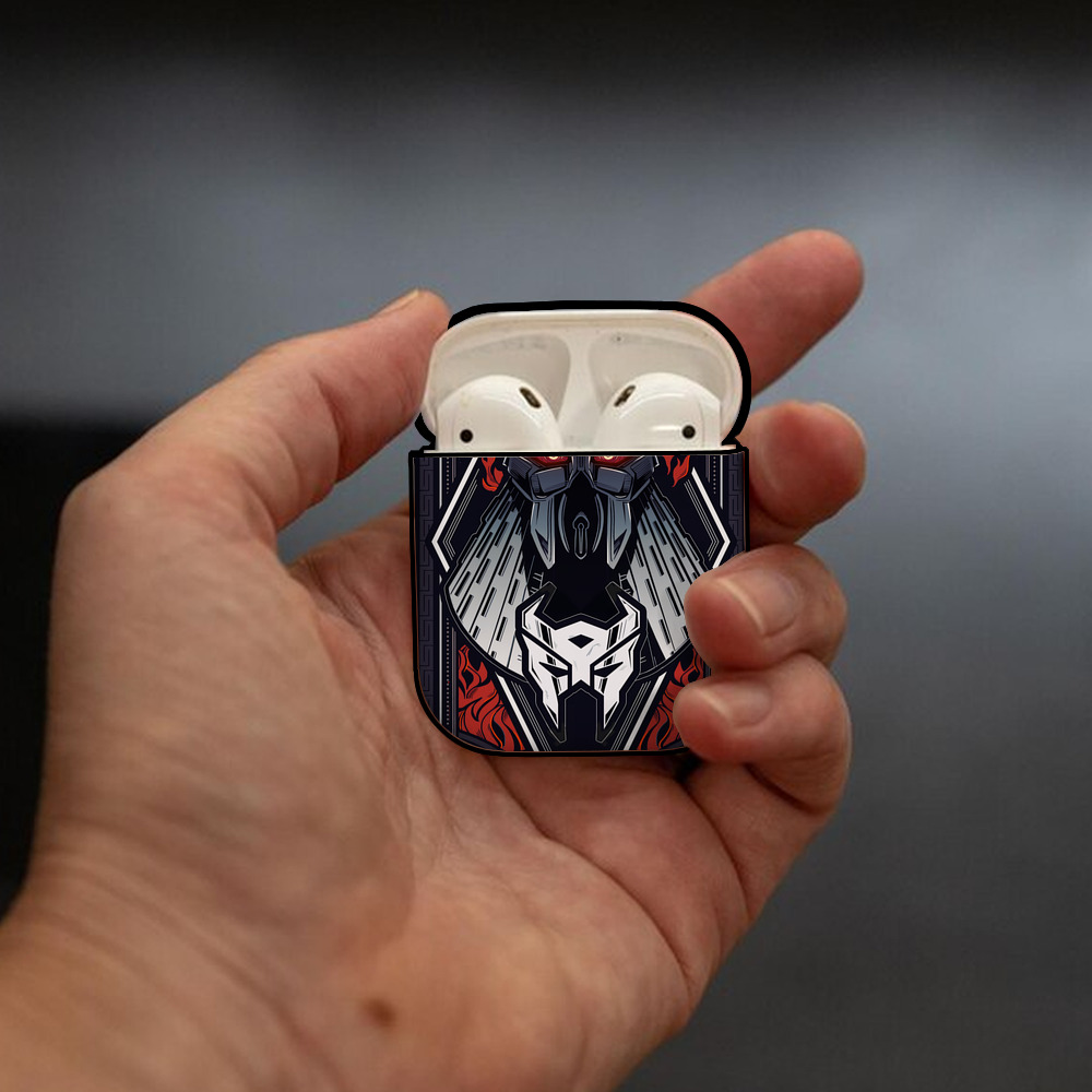 Transformers トランスフォーマー AirPods 第2世代保護ケース ハードシェル ブラック 耐衝撃・防指紋・カラビナ付き