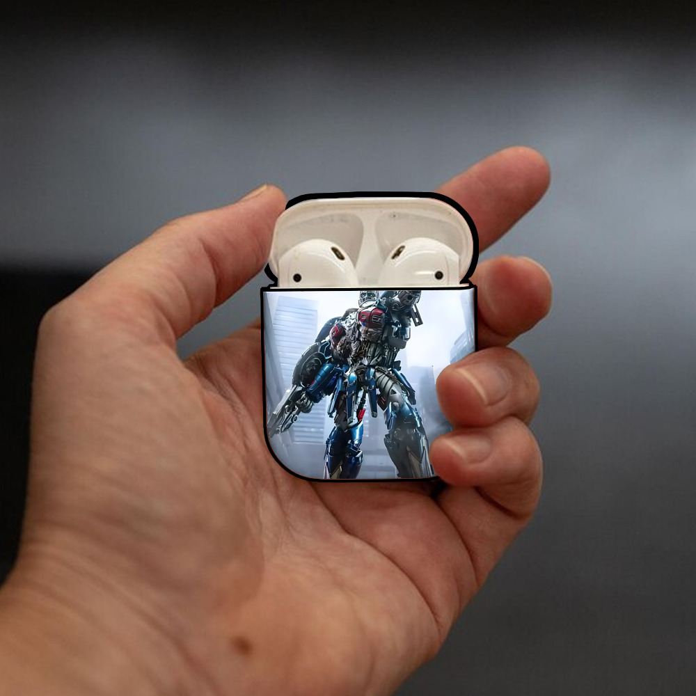 Transformers トランスフォーマー AirPods 第2世代保護ケース ハードシェル ブラック 耐衝撃・防指紋・カラビナ付き