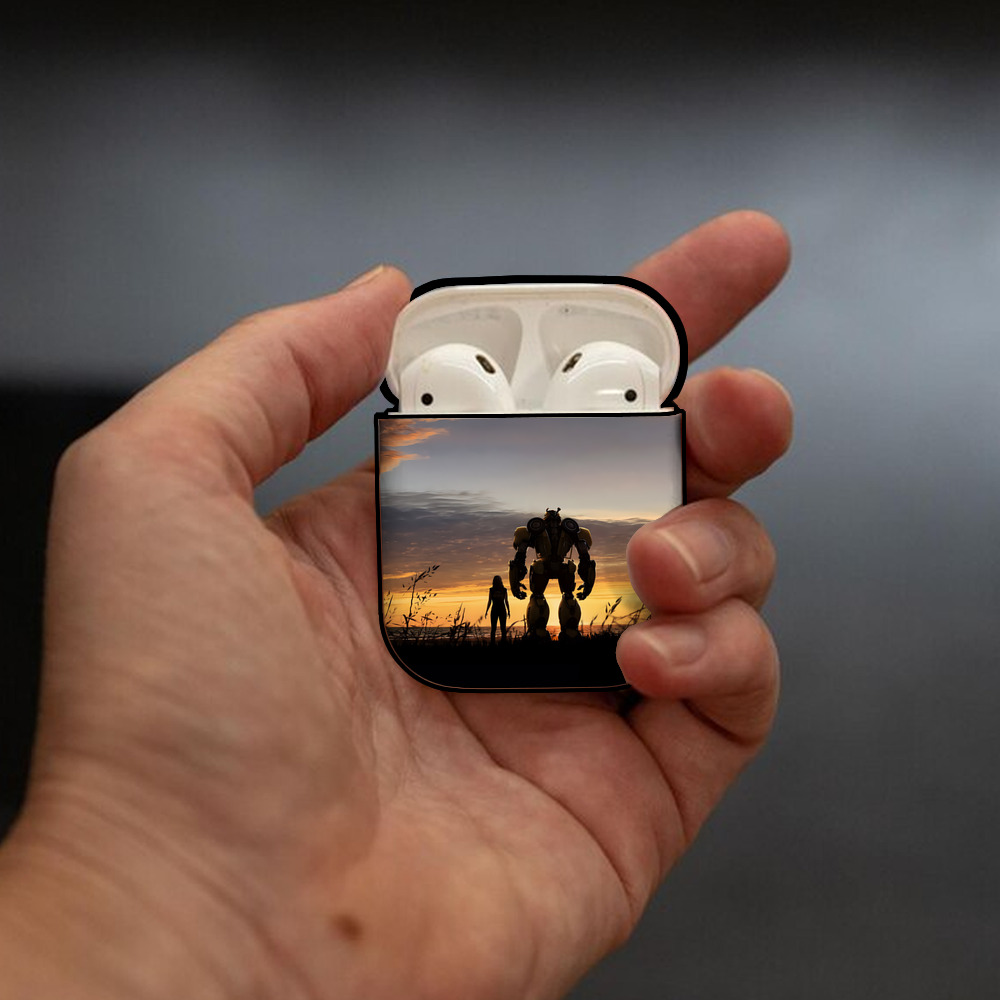 Transformers トランスフォーマー AirPods 第2世代保護ケース ハードシェル ブラック 耐衝撃・防指紋・カラビナ付き