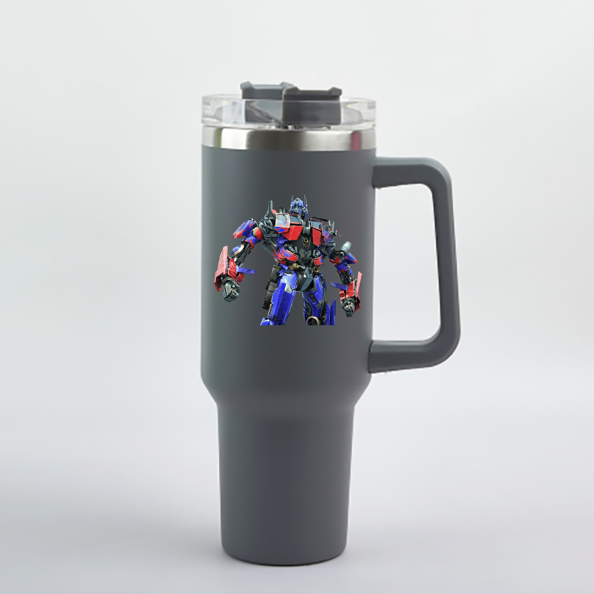 （画像用）  1200mL車用タンブラー - クリスタルステッカー（プラスチックストロー付き）