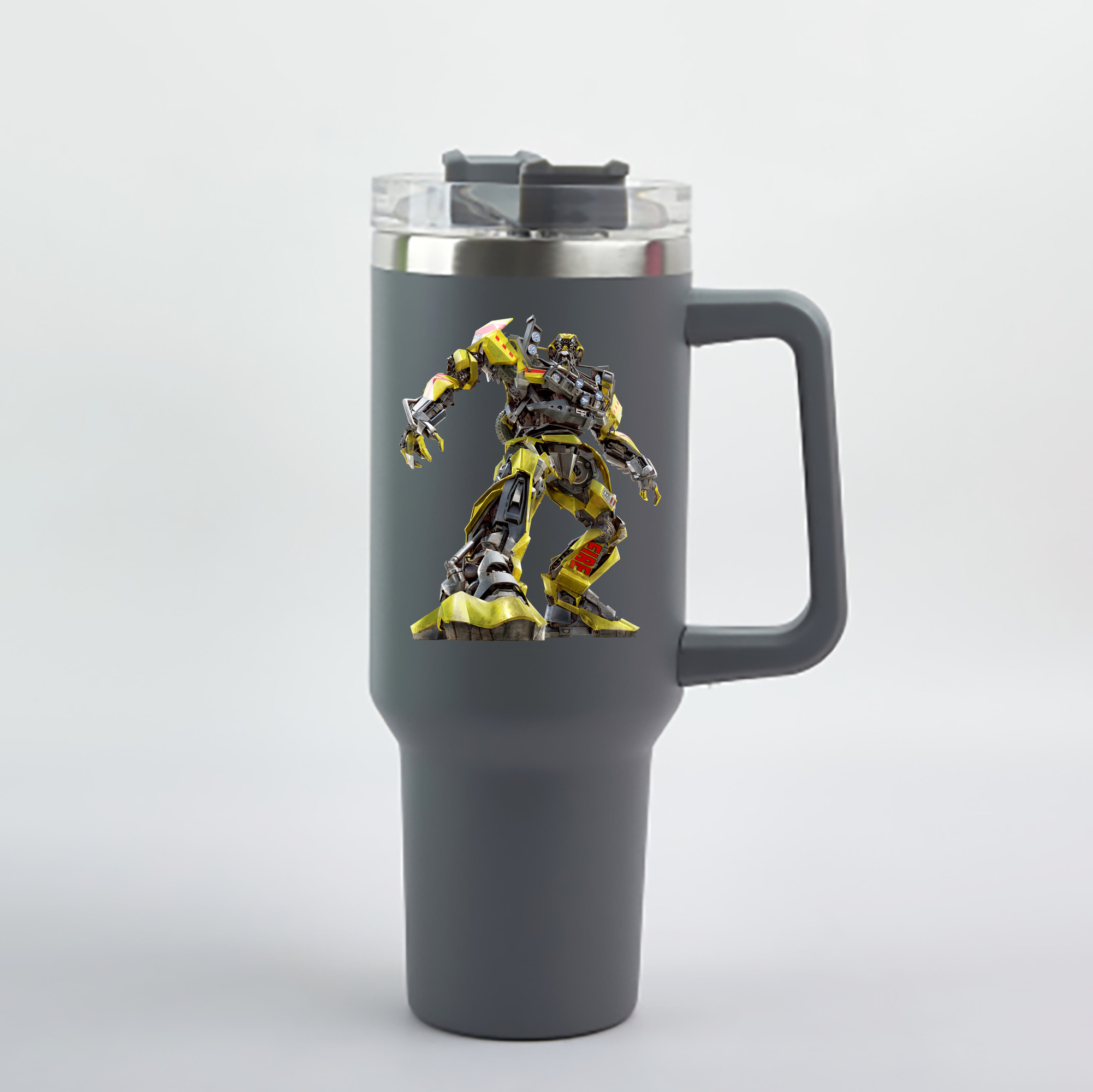 （画像用）  1200mL車用タンブラー - クリスタルステッカー（プラスチックストロー付き）