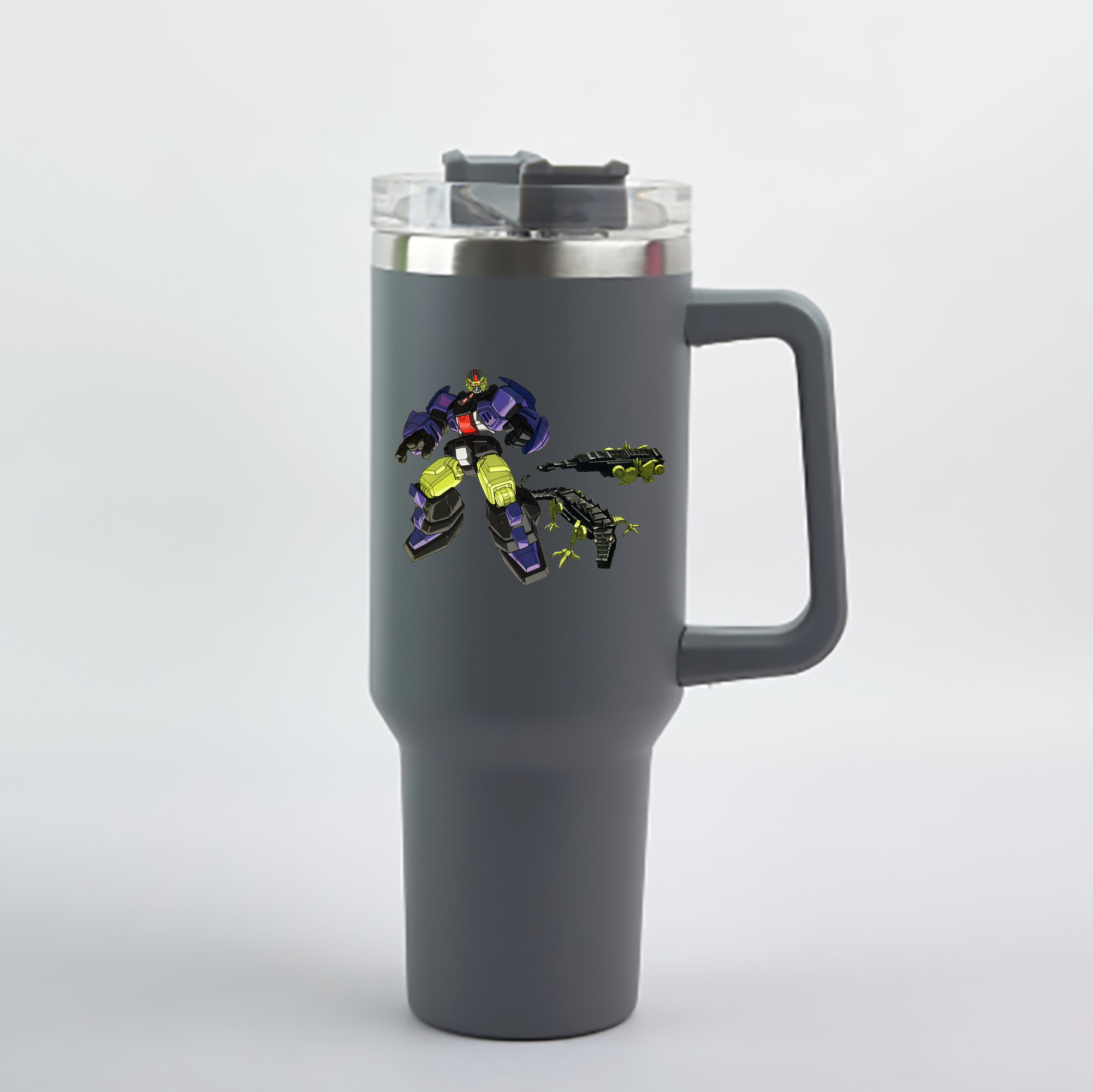 （画像用）  1200mL車用タンブラー - クリスタルステッカー（プラスチックストロー付き）