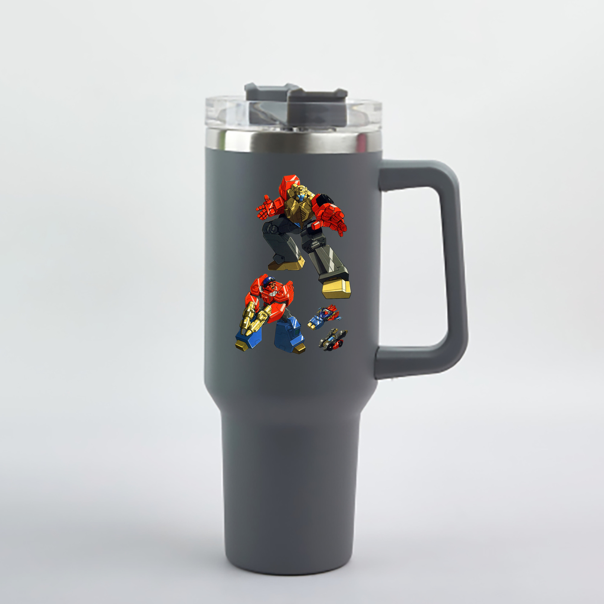 （画像用）  1200mL車用タンブラー - クリスタルステッカー（プラスチックストロー付き）