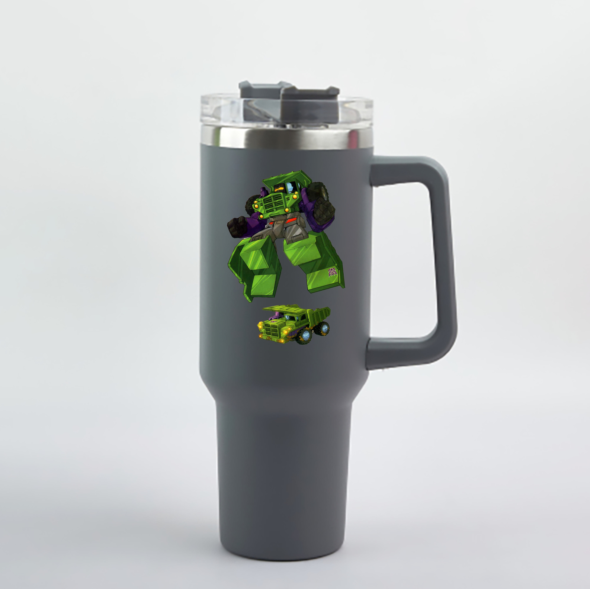 （画像用）  1200mL車用タンブラー - クリスタルステッカー（プラスチックストロー付き）