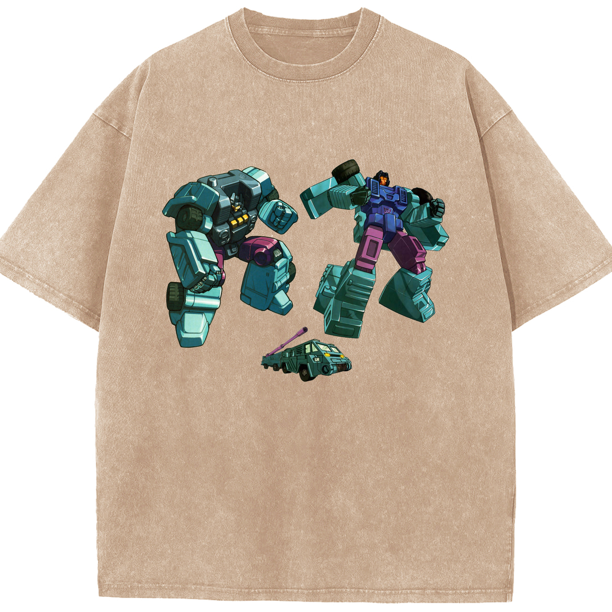 （画像用）  綿100% ヴィンテージ風 半袖Tシャツ（フロントプリント）