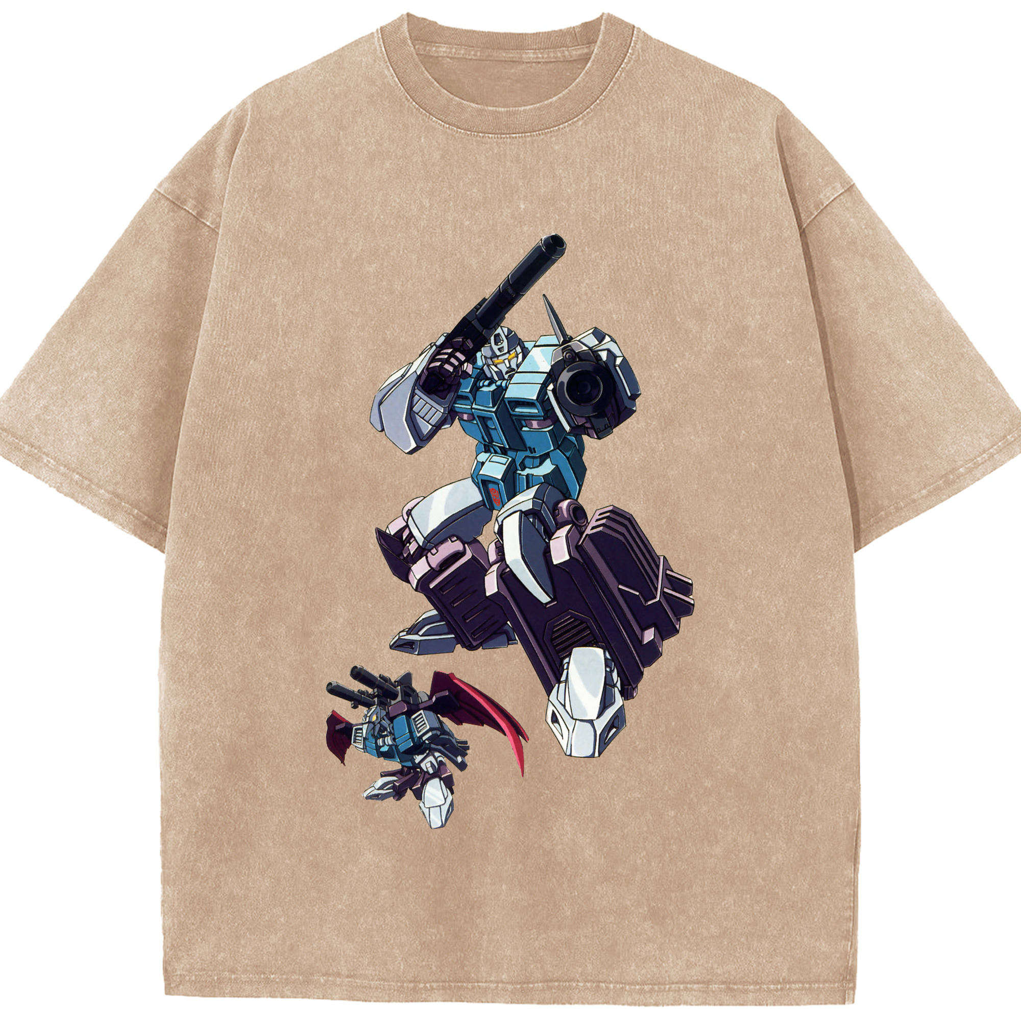 （画像用）  綿100% ヴィンテージ風 半袖Tシャツ（フロントプリント）
