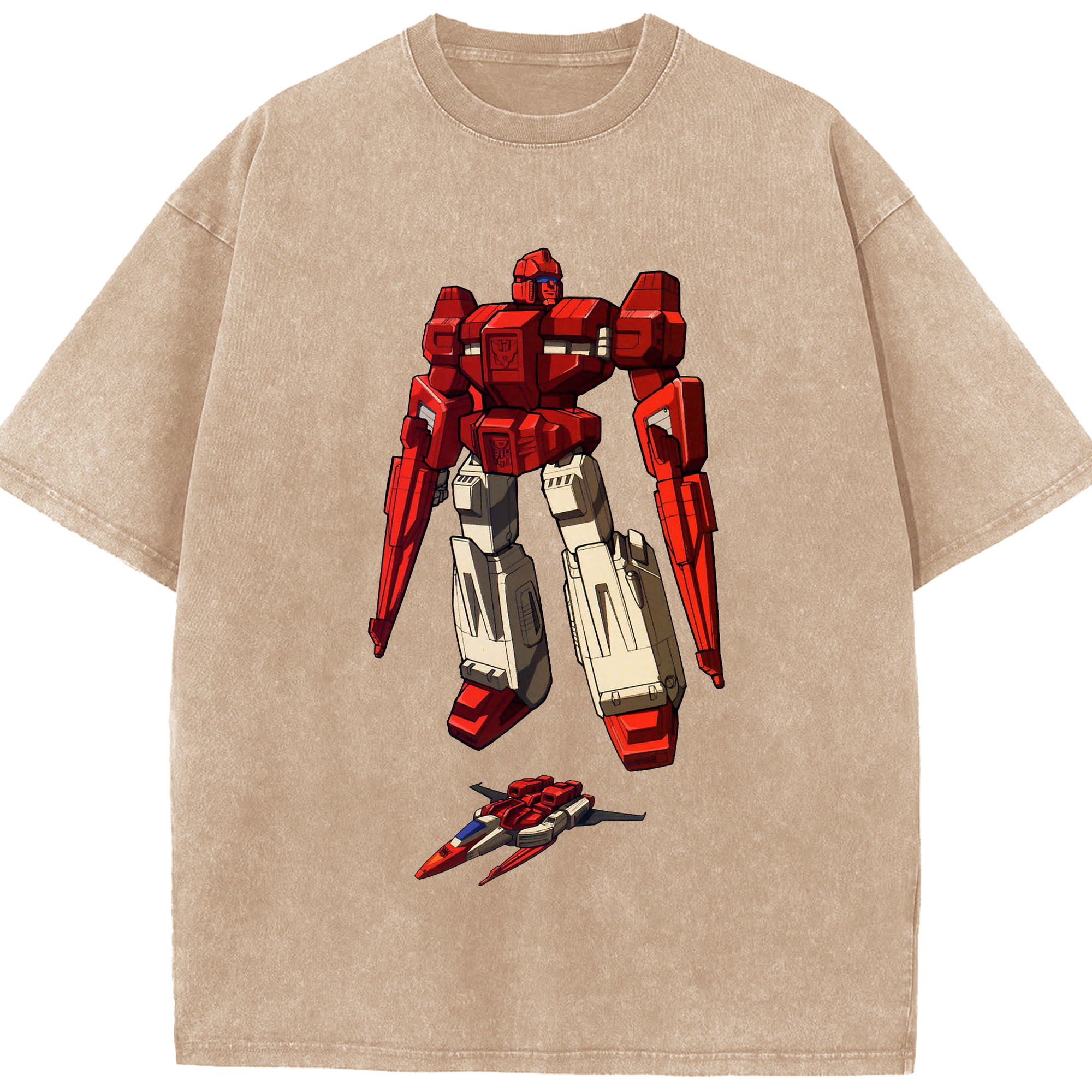 （画像用）  綿100% ヴィンテージ風 半袖Tシャツ（フロントプリント）