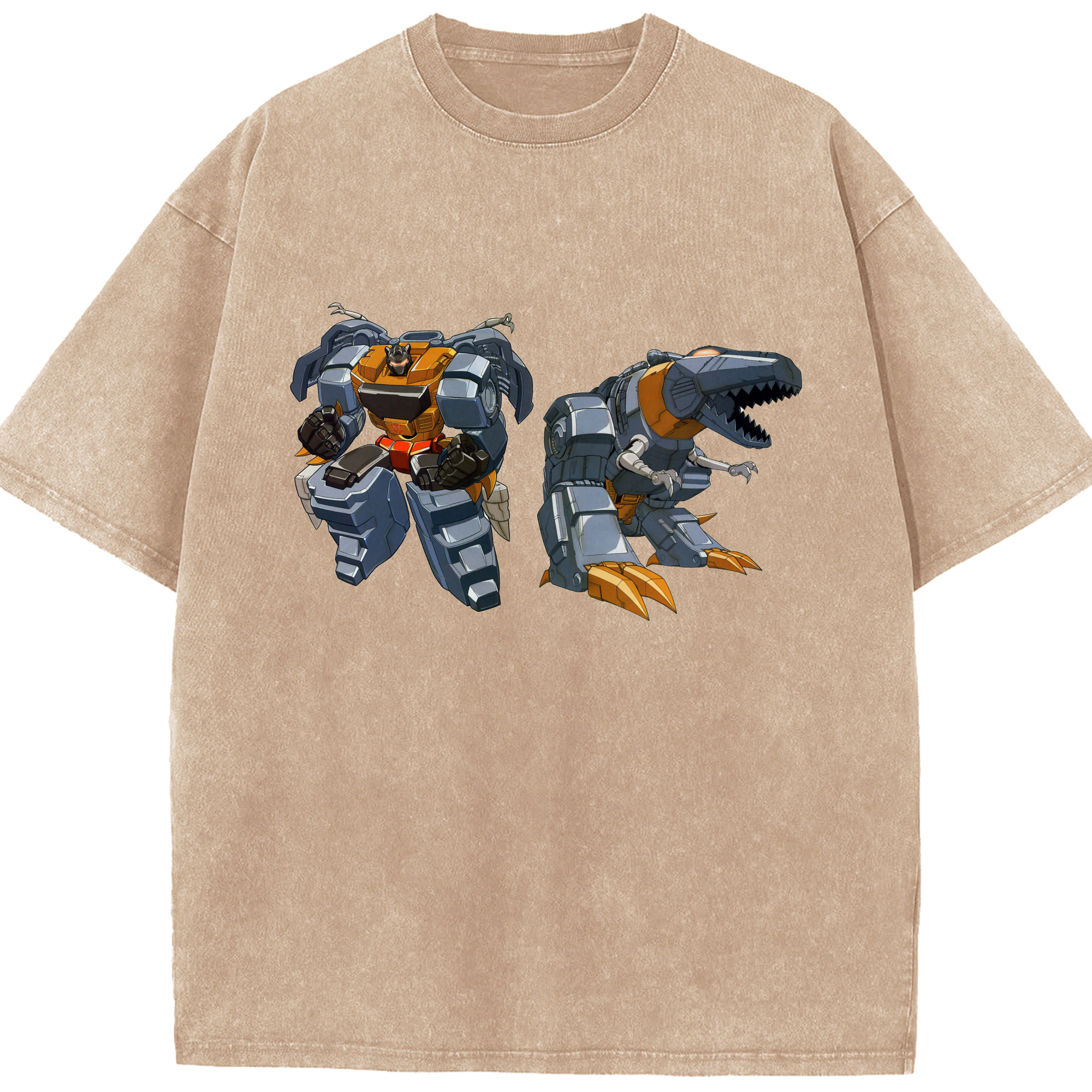 （画像用）  綿100% ヴィンテージ風 半袖Tシャツ（フロントプリント）