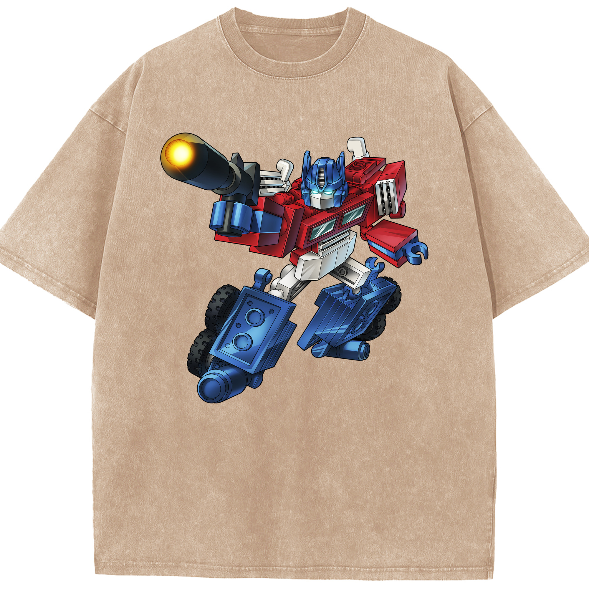 （画像用）  綿100% ヴィンテージ風 半袖Tシャツ（フロントプリント）