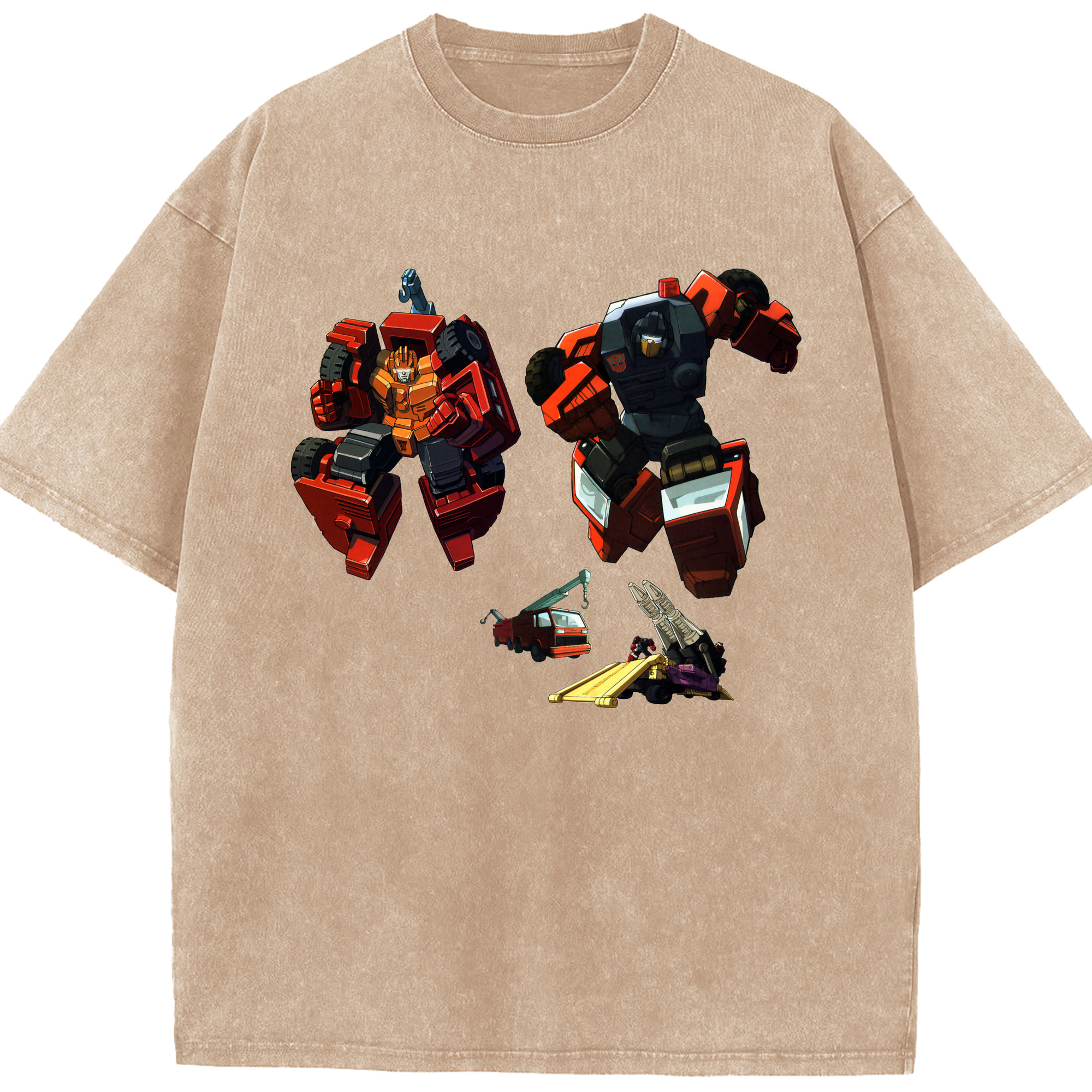 （画像用）  綿100% ヴィンテージ風 半袖Tシャツ（フロントプリント）