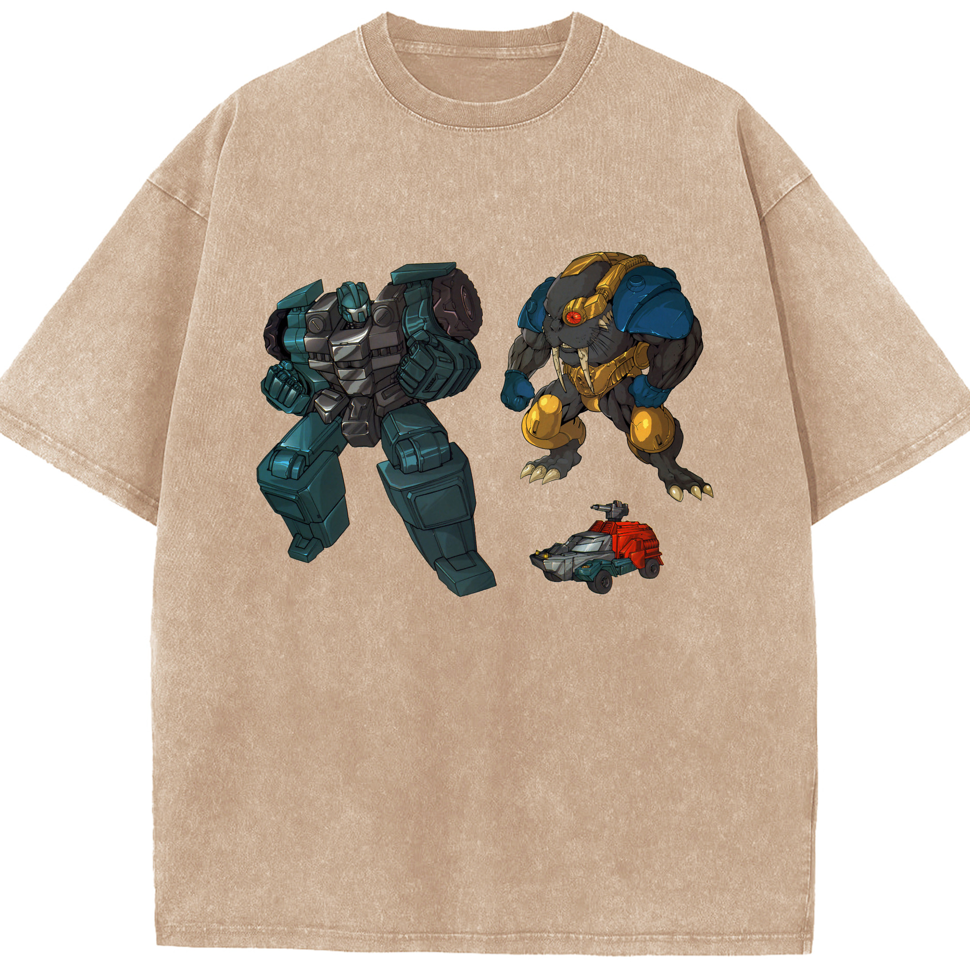 （画像用）  綿100% ヴィンテージ風 半袖Tシャツ（フロントプリント）