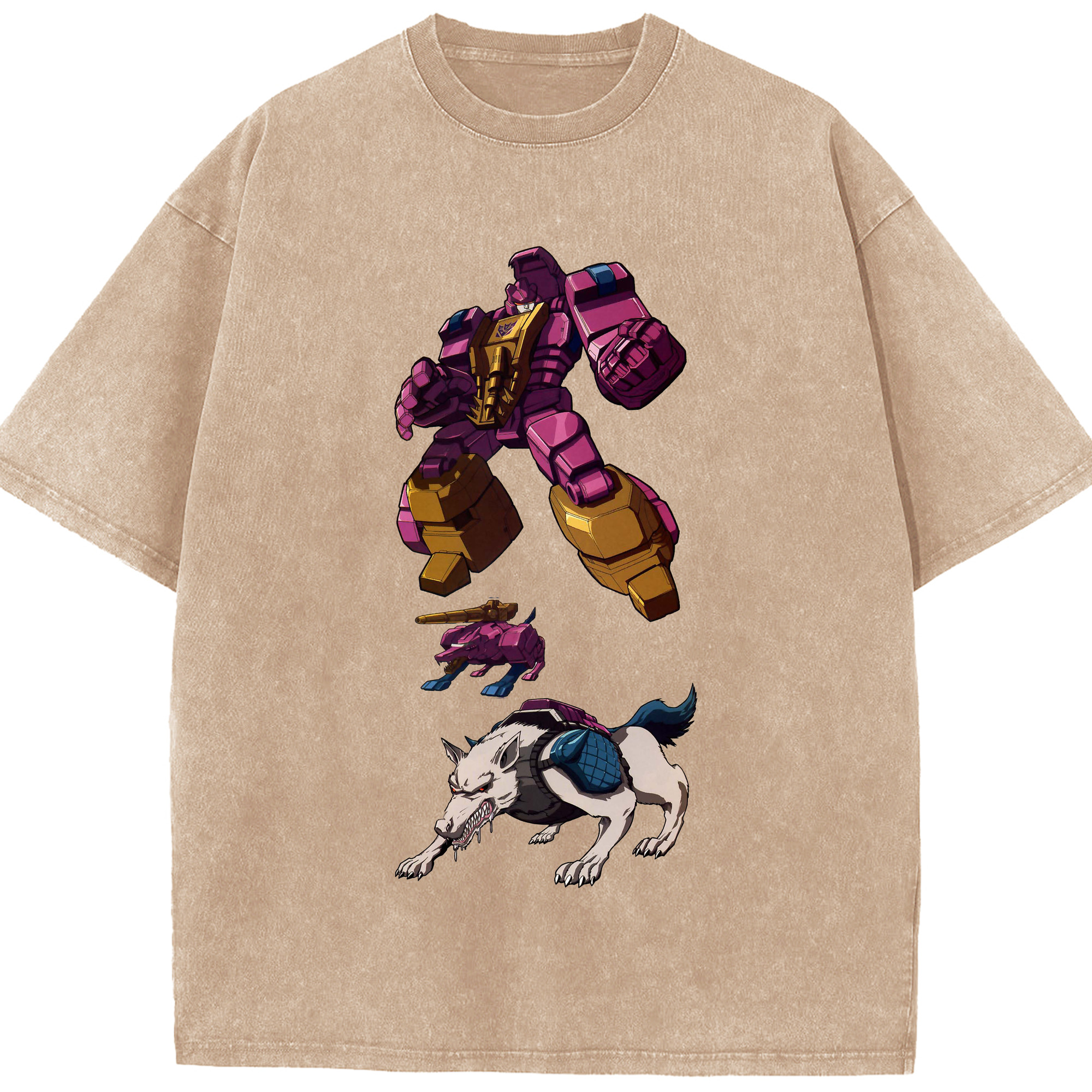 （画像用）  綿100% ヴィンテージ風 半袖Tシャツ（フロントプリント）