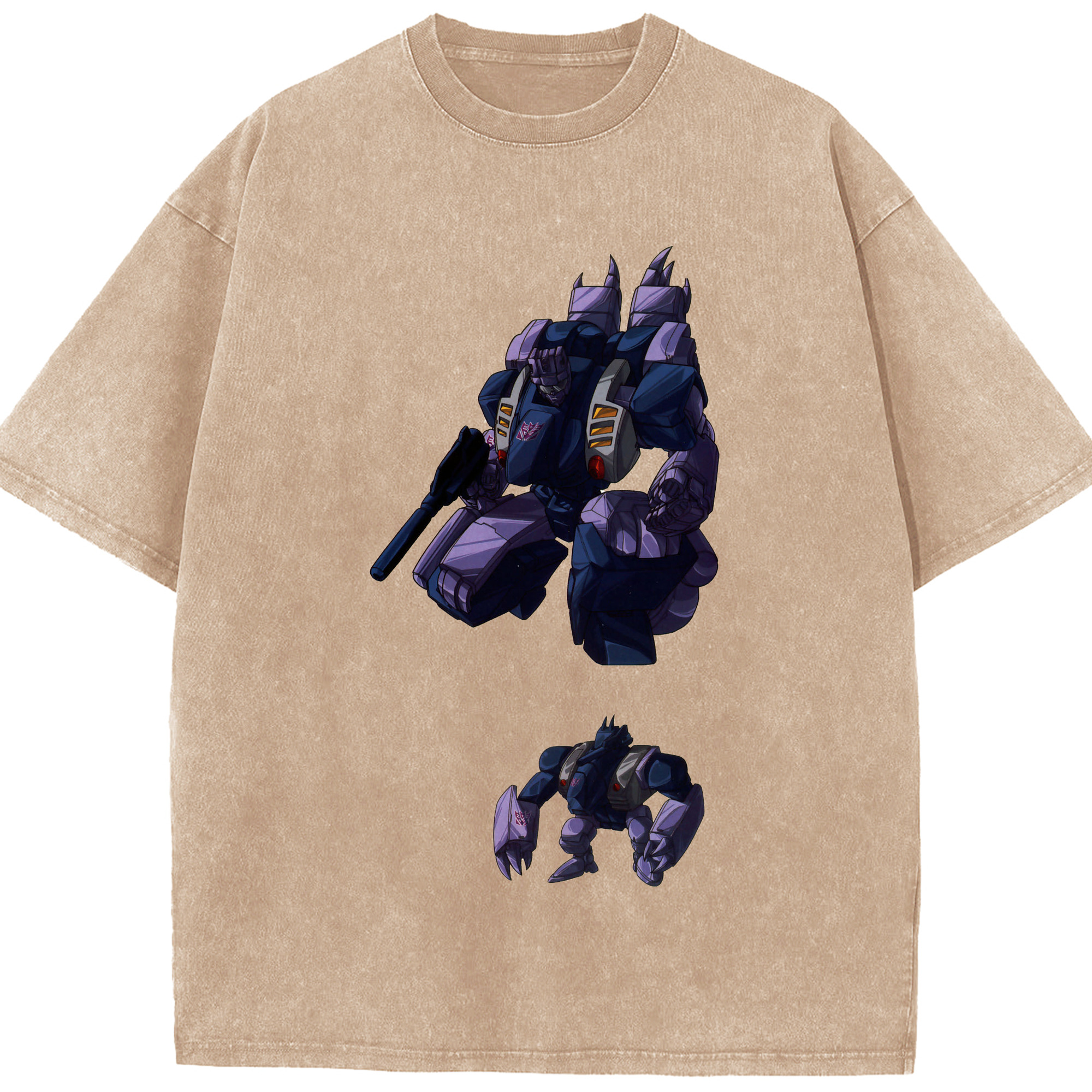 （画像用）  綿100% ヴィンテージ風 半袖Tシャツ（フロントプリント）