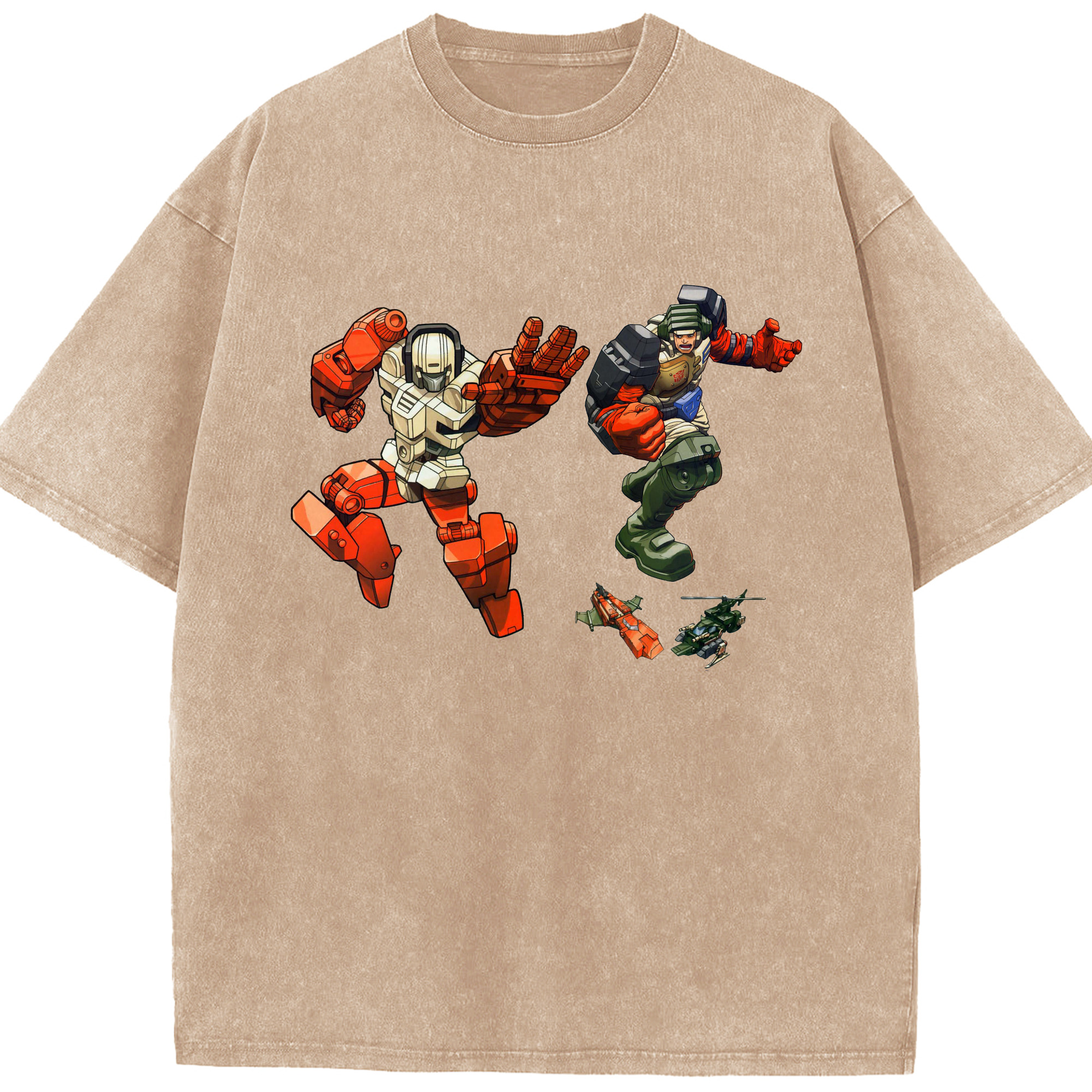 （画像用）  綿100% ヴィンテージ風 半袖Tシャツ（フロントプリント）