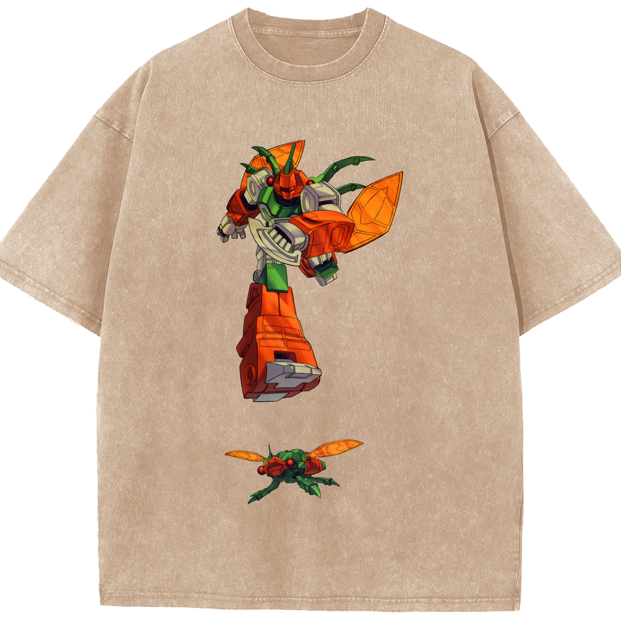 （画像用）  綿100% ヴィンテージ風 半袖Tシャツ（フロントプリント）