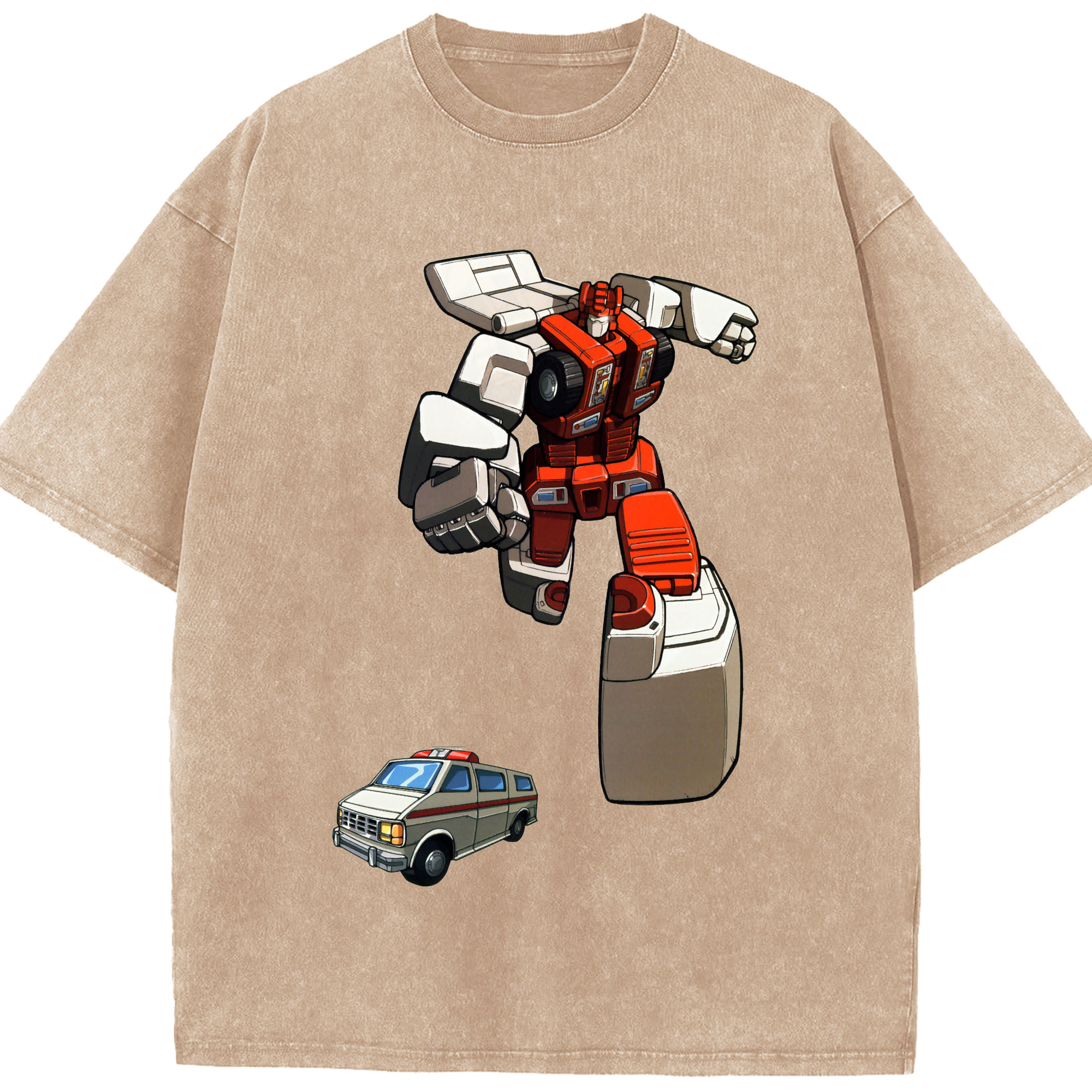 （画像用）  綿100% ヴィンテージ風 半袖Tシャツ（フロントプリント）