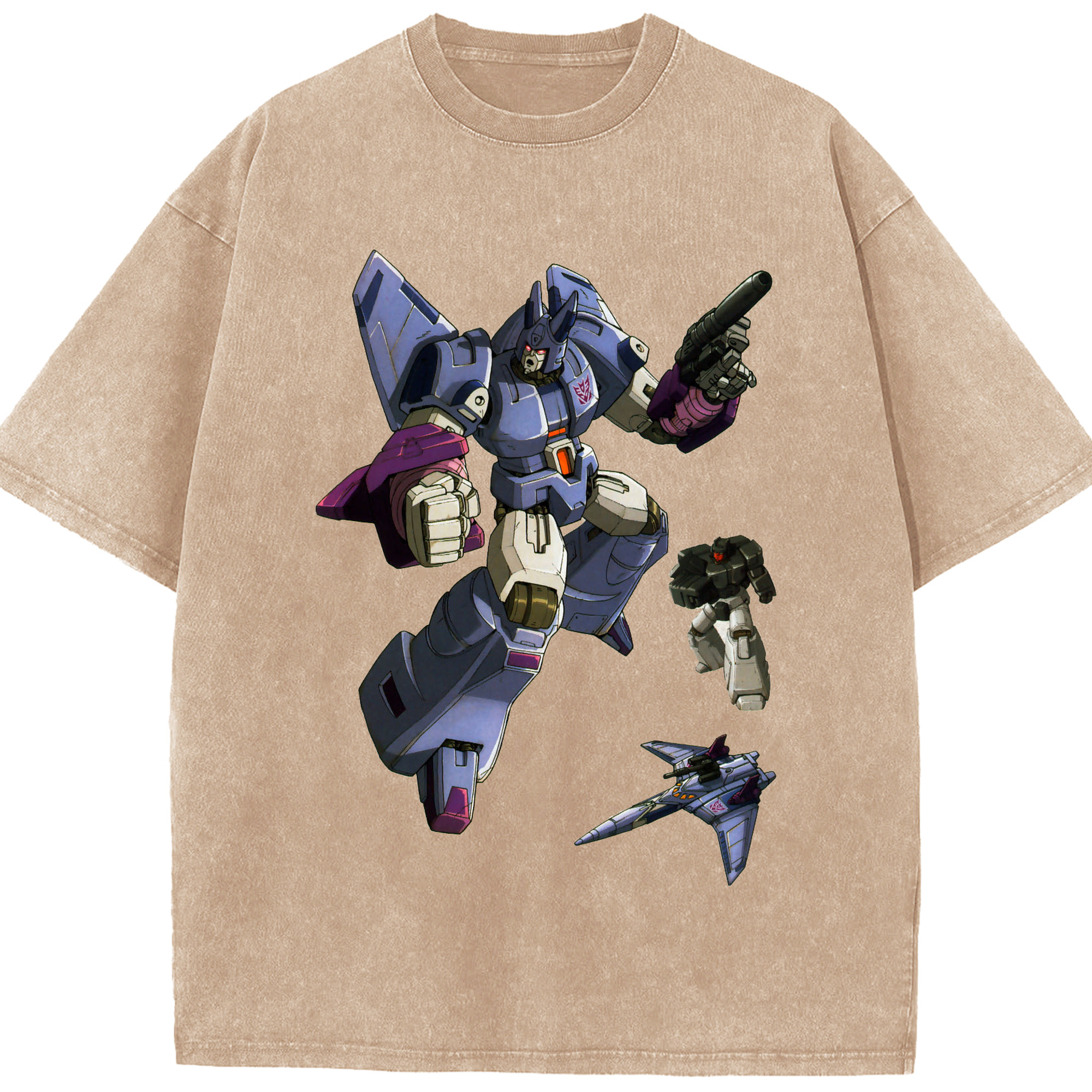 （画像用）  綿100% ヴィンテージ風 半袖Tシャツ（フロントプリント）