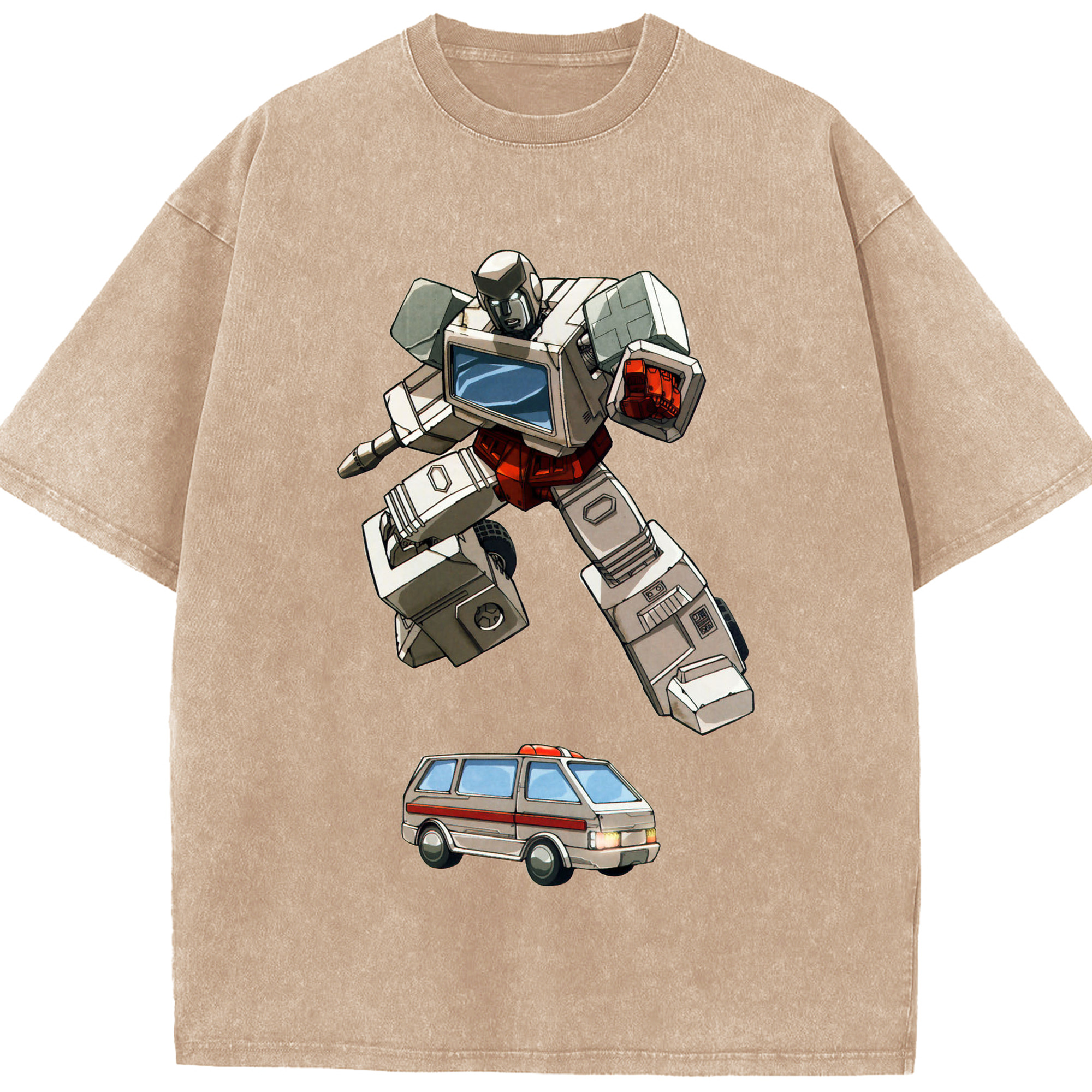 （画像用）  綿100% ヴィンテージ風 半袖Tシャツ（フロントプリント）
